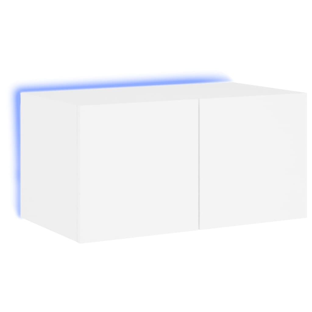 vidaXL TV-Wand TV-Wandschrank mit LED-Leuchten Weiß günstig online kaufen