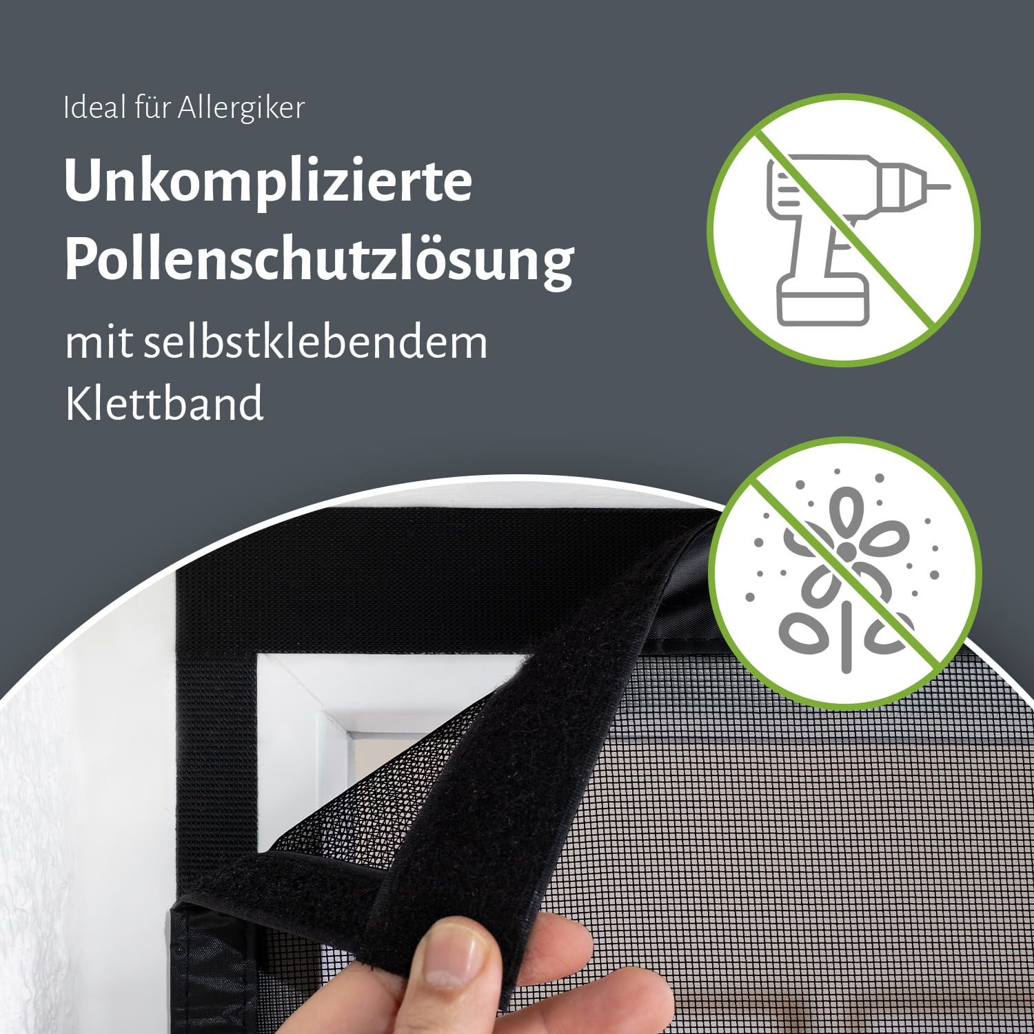empasa Insektenschutz-Vorhang "DELUXE", Pollenschutz Lamellenvorhang mit Magnetverschluss – Bild 2 von 5