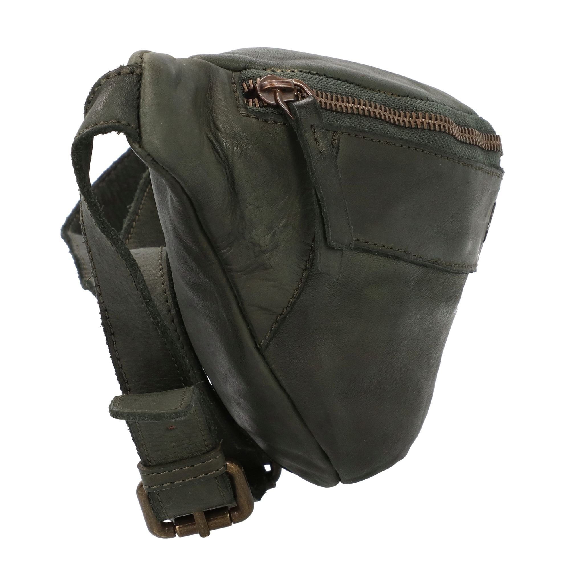 Love, 2nd Leder Gürteltasche Anchor HARBOUR forest green