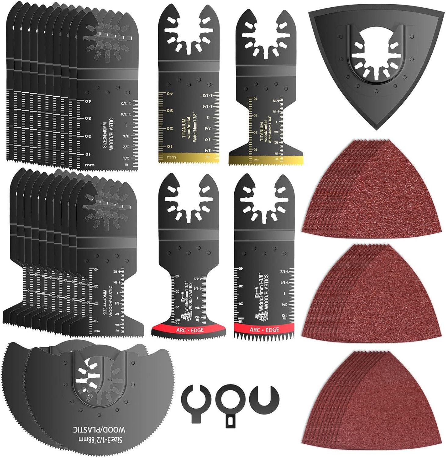 EXTSUD Schleifaufsatz Multifunktionswerkzeug-Sägeblatt 60-teiliges Set, kom günstig online kaufen