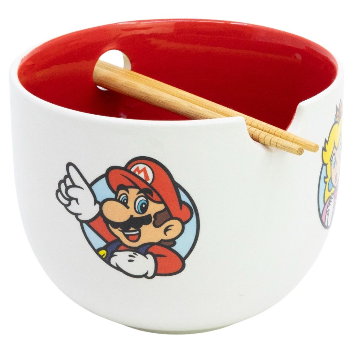Super Mario Bowle-Set Keramik Ramen Bowl mit Stäbchen Set in Geschenkverpackung (2-tlg)