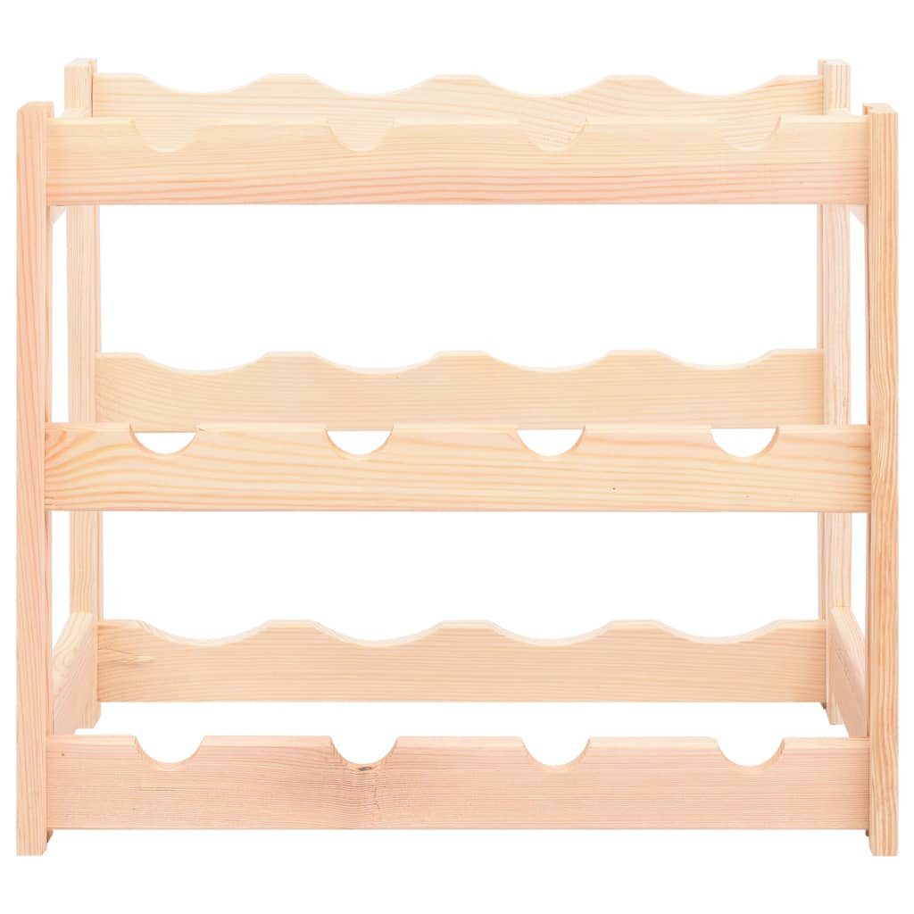 furnicato Weinregal aus Massivholz 43 x 25 x 38 cm Naturfarbe, 1-tlg.