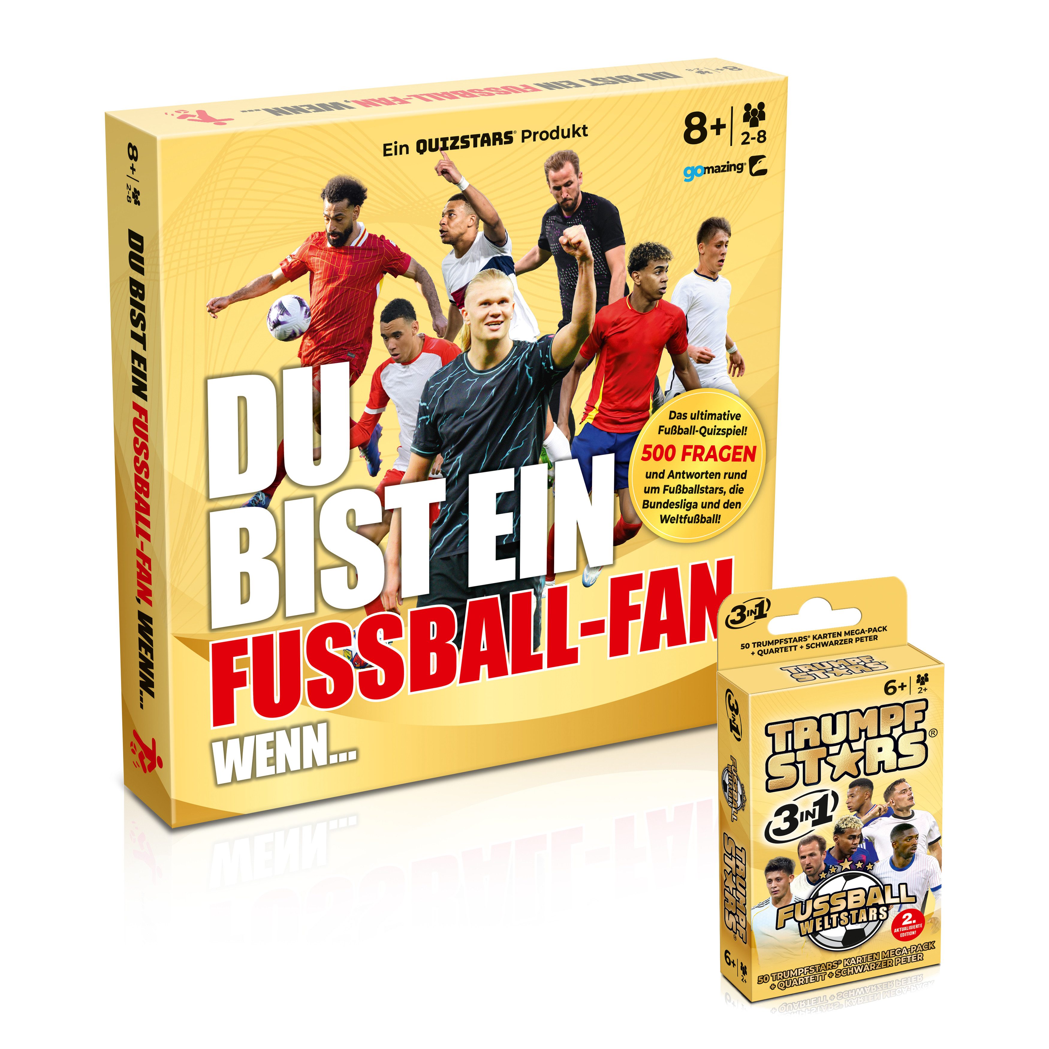 Gomazing Spiel Du bist ein Fußball-Fan, wenn + Trumpfstars Fußball Weltstars, Brettspiel