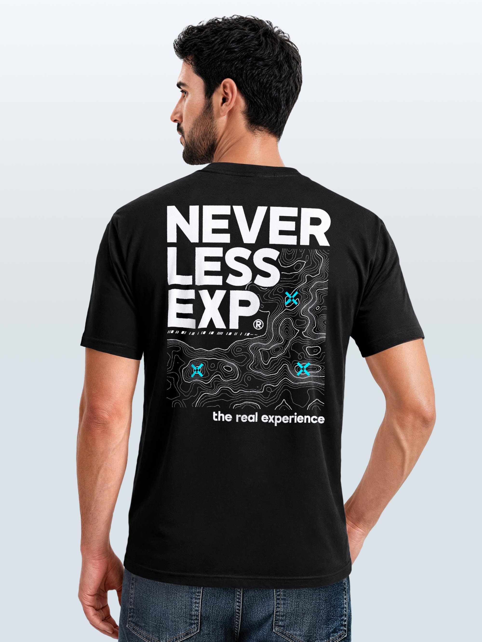 Neverless Print-Shirt Herren T-Shirt Backprint Topografie / Experience Outdoor Natur mit Print – Bild 3 von 5