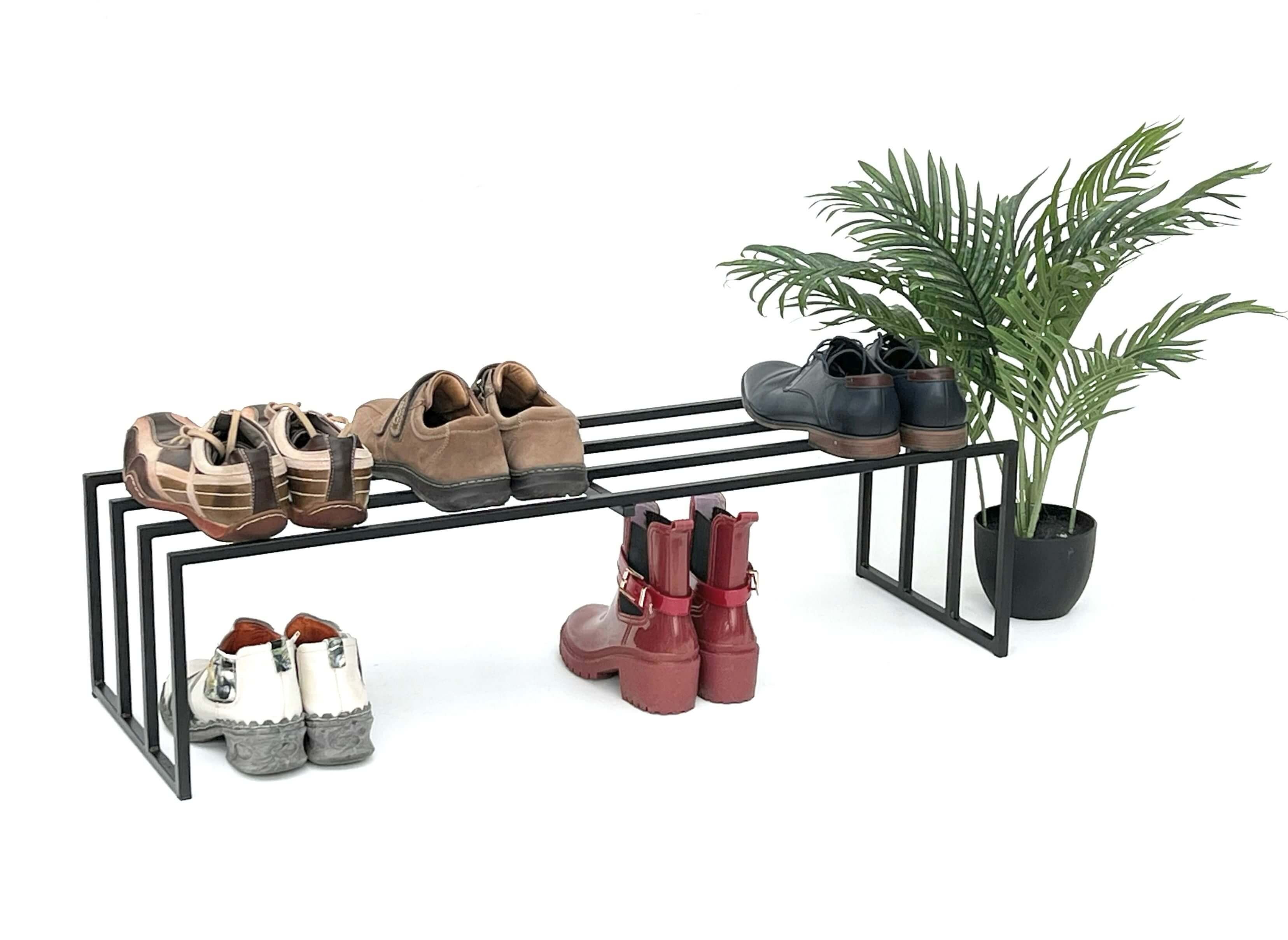 DanDiBo Schuhregal Metall Schwarz 1 Ebene Schuhablage Schuhschrank Modern günstig online kaufen