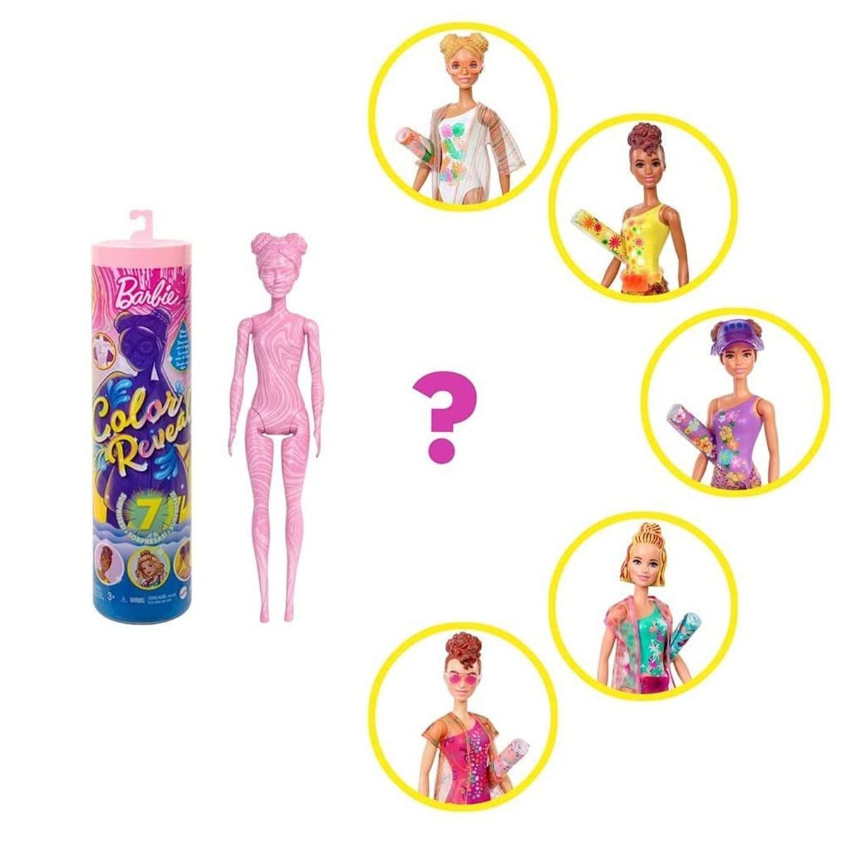 Mattel® Anziehpuppe Mattel GTR95: Barbie Color Reveal - Puppe mit 7 Überras günstig online kaufen