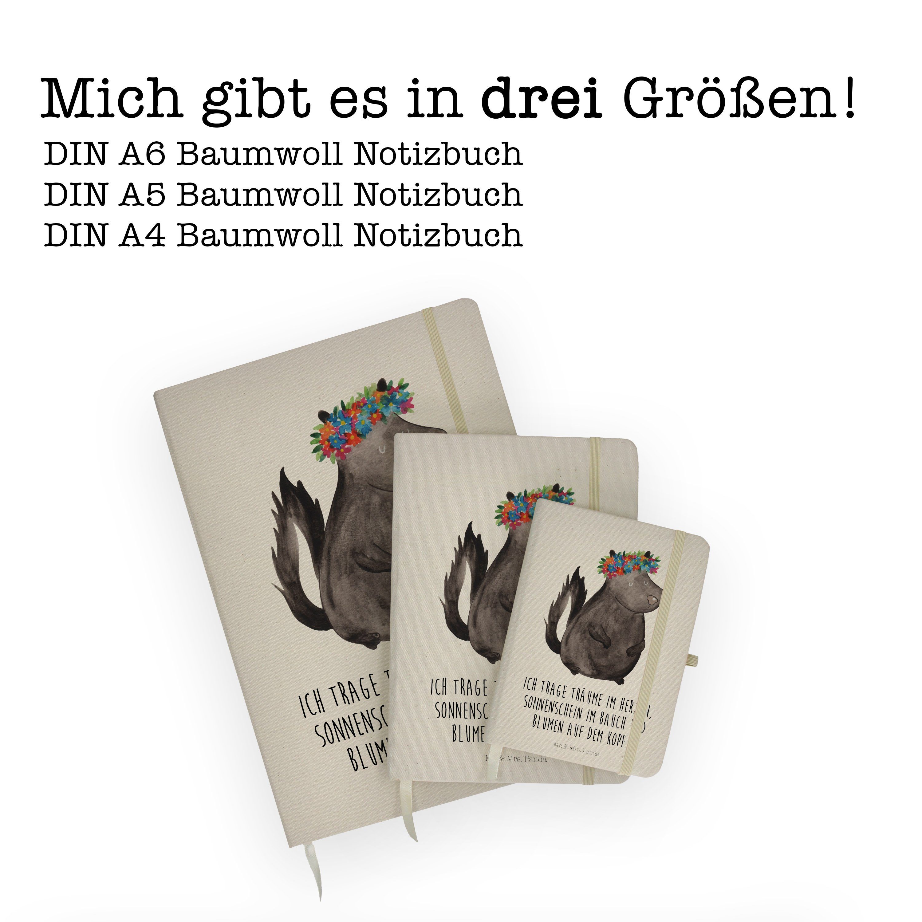 Notizbuch Blumenmaedchen Panda - Panda Mr. Stinktier Transparent Mrs. - Journal, & Geschenk, Adressbuc & Mr. Mrs.
