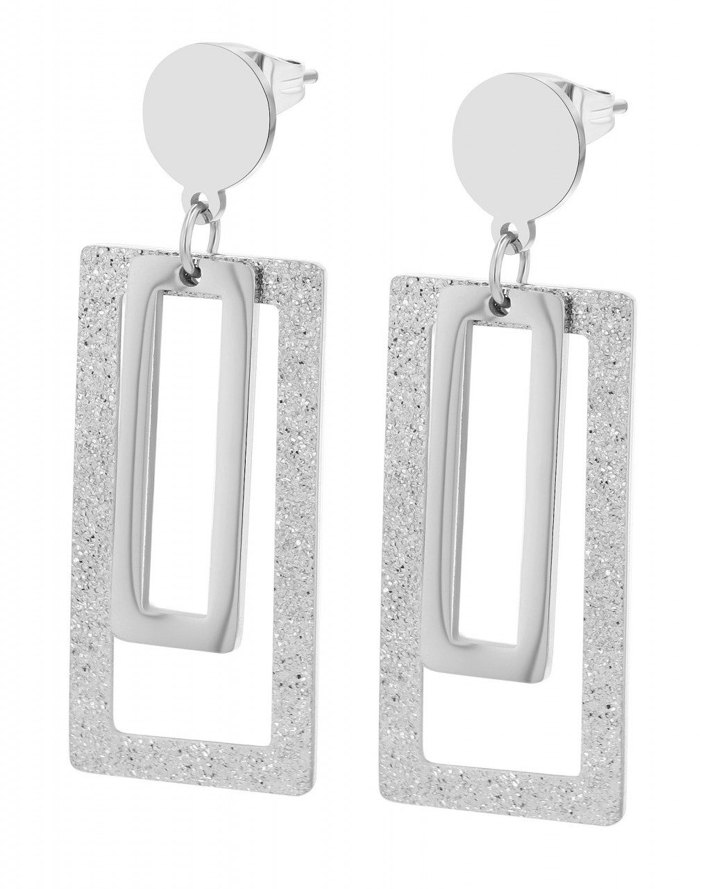 Adelia´s Paar Ohrhänger Damen Ohrstecker aus poliertem Edelstahl günstig online kaufen