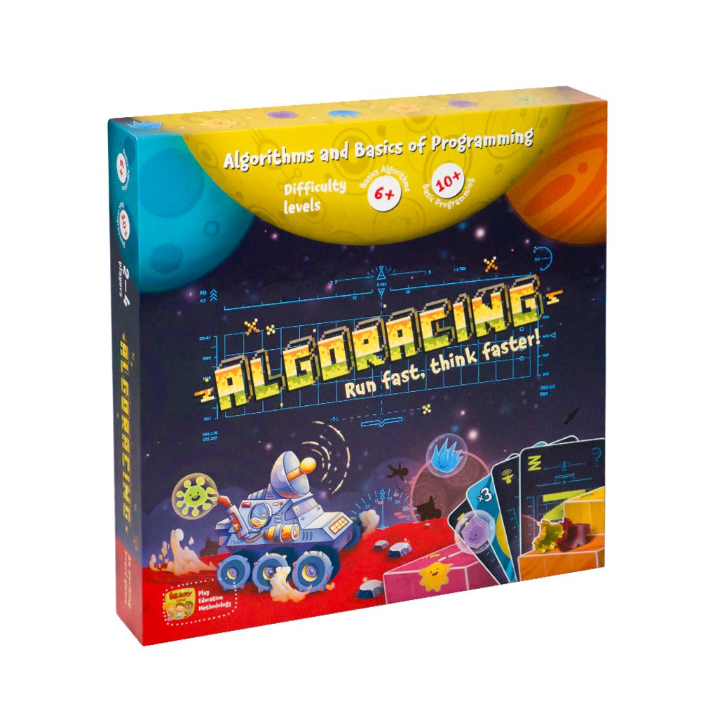 Young Newton Spiel Algoracing – Spiel zum Programmierenlernen, Lernspiel, Logikspiel, Strategiespiel, Familienspiel, Programmier-Spiel, Denkspiel, 3D-Brettspiel, Familienspiel, MINT-Spiel, Geschicklichkeitsspiel, Kombinationsspiel, Mathespiel, Pädagogisches Spiel