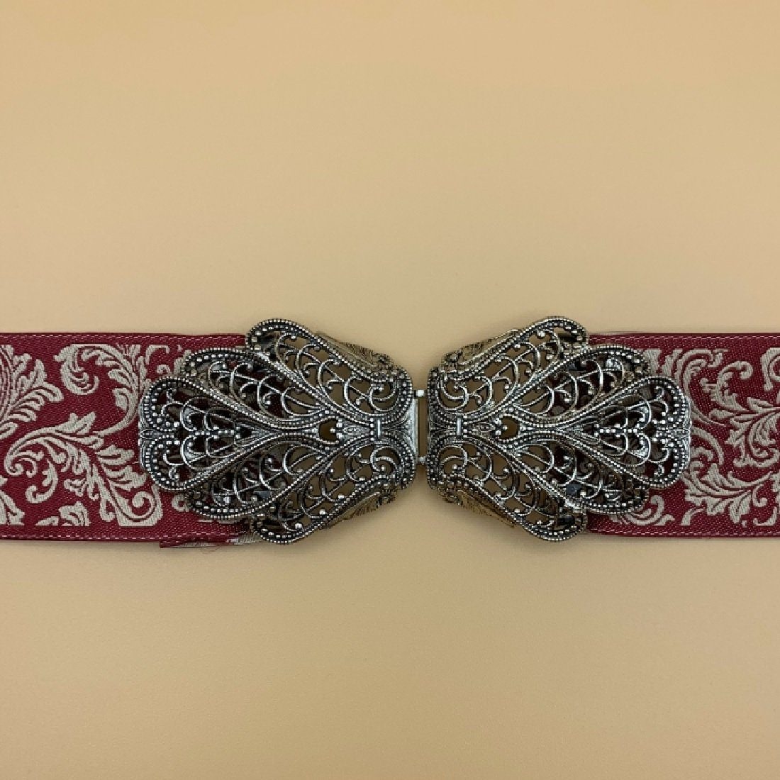 Pezzo D'oro Gürtelschnalle Trachtenschließe filigran, Schnalle für Dirndlschürze, altsilber (5-St)