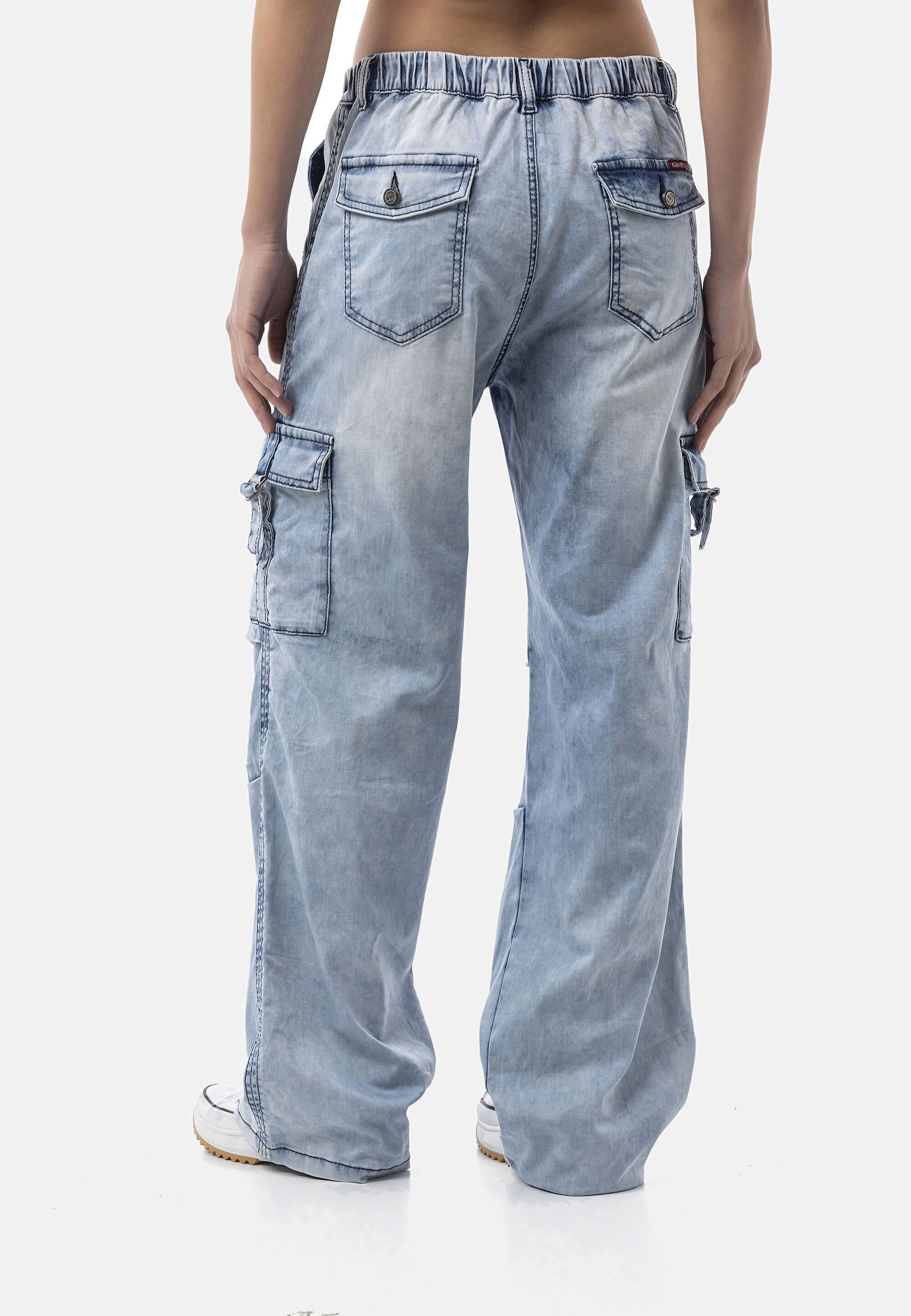 Cipo & Baxx Relax-fit-Jeans WD544 Baggy leichte Sommerjeans