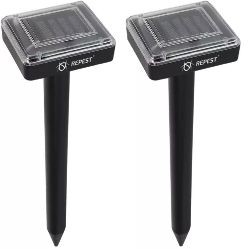 ISO TRADE Ultraschall-Tierabwehr OEM Solar-Maulwurfschutz - Abwehrsystem, Ultraschal Maulwurfabwehr 2-tlg., 2x Ultraschal Maulwurfabwehr
