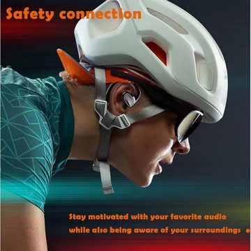 Xmenha LED-Digitalanzeige Touch-Steuerung Open-Ear-Kopfhörer (Ergonomisches Design für angenehmen Tragekomfort, auch beim Laufen oder Tragen einer Brille. Vermeidet Schmerzen durch Nicht-Einführung in den Gehörgang., Ultimative Hörerlebnis für Aktive Knochenschall-Kopfhörer mit Features)