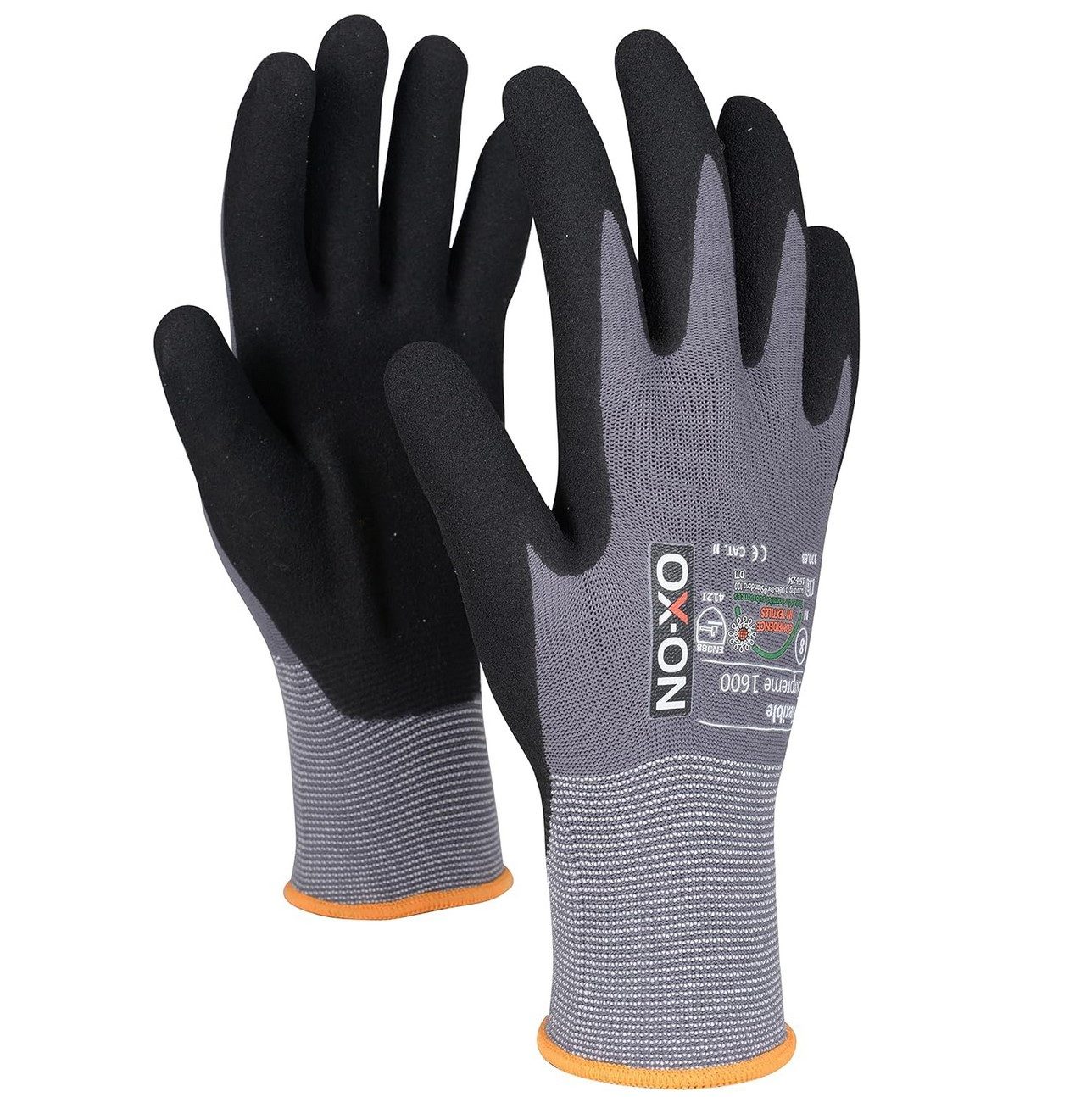 OX-ON Рабочие перчатки OX-ON Flexible Supreme 1600 Рабочие перчатки, grau, Размер L, 12 Paar