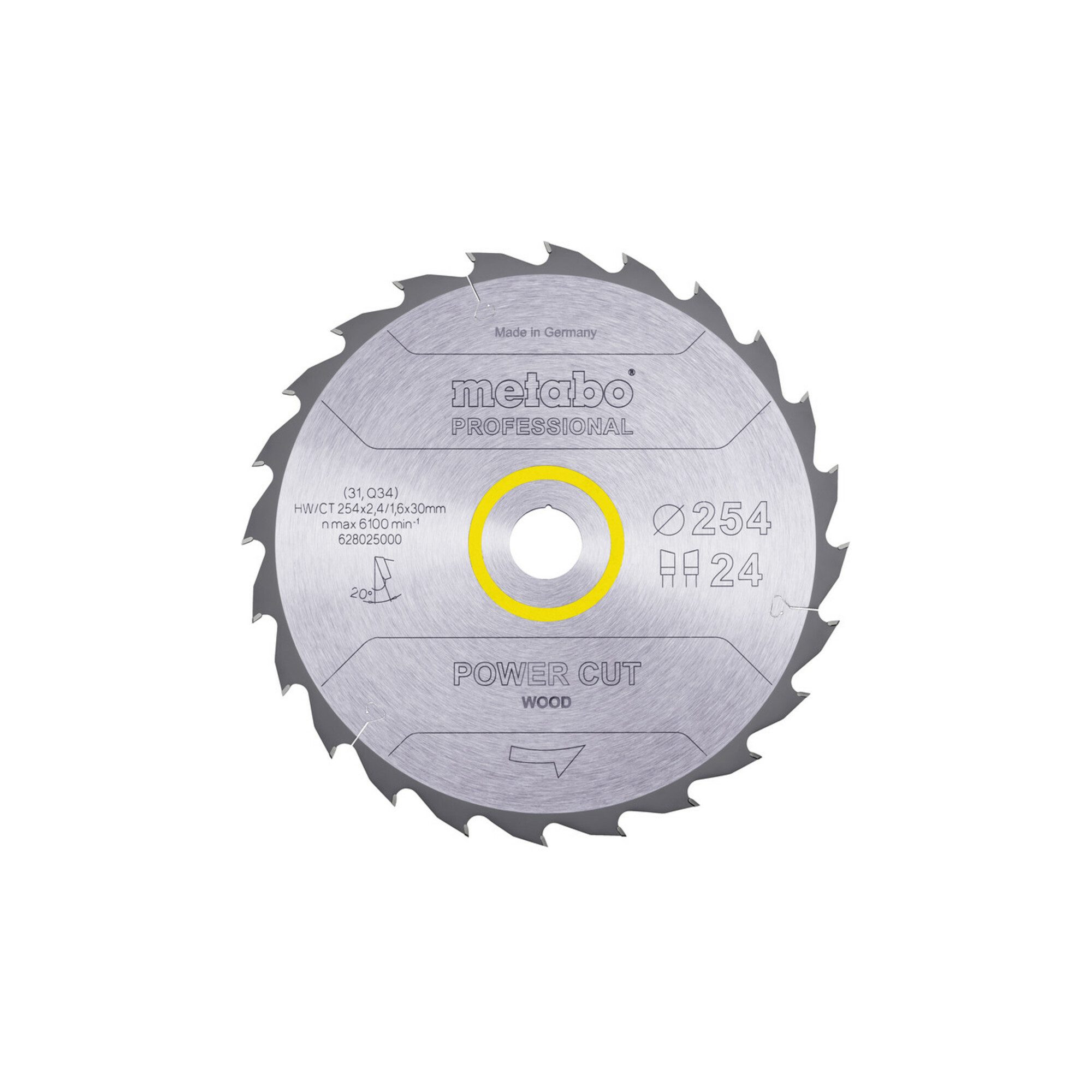 metabo Kreissägeblatt Metabo Sägeblatt "power cut wood - professional", 254x2,4/1,6x30, Z24