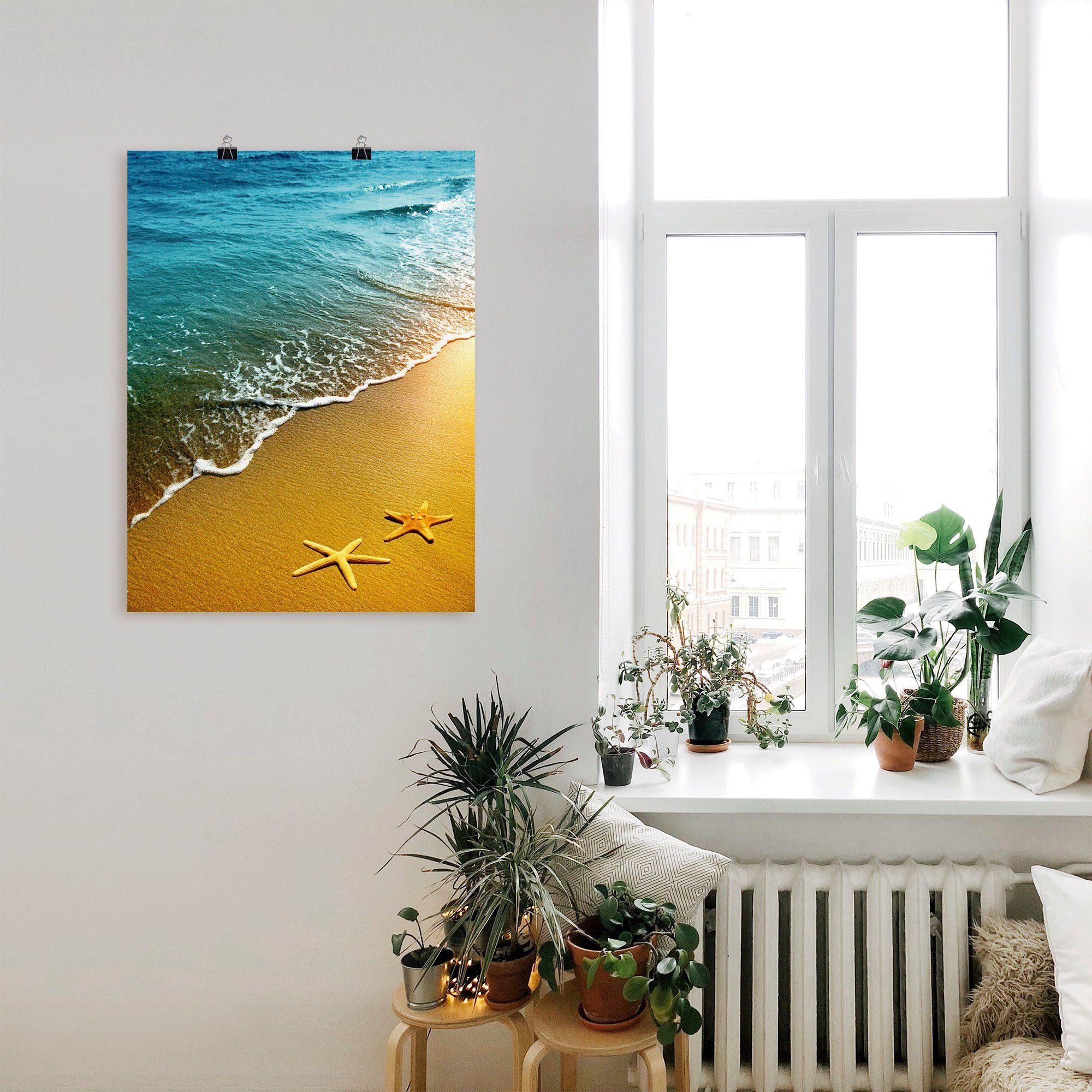 Seesterne, St), oder Wandbild in als Wandaufkleber Leinwandbild, Strand versch. Poster Alubild, Größen Artland (1