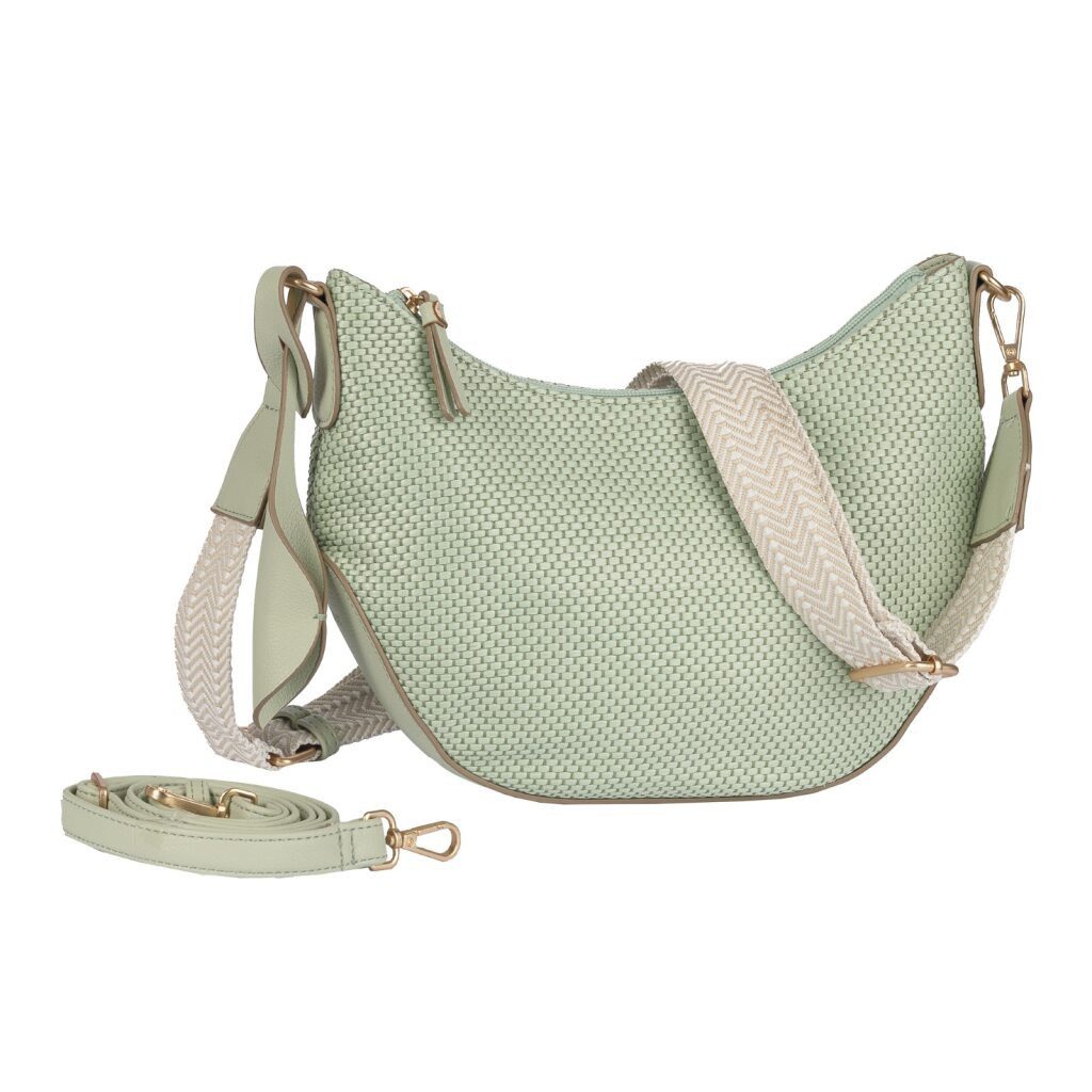 Gabor Umhängetasche Ophelio (Set, 2 Schultergurte: 1 Gewebeband, 1 aus hochwertigem Kunstleder), Damen Handtasche, Schultertasch mit 2 Umhängeriemen