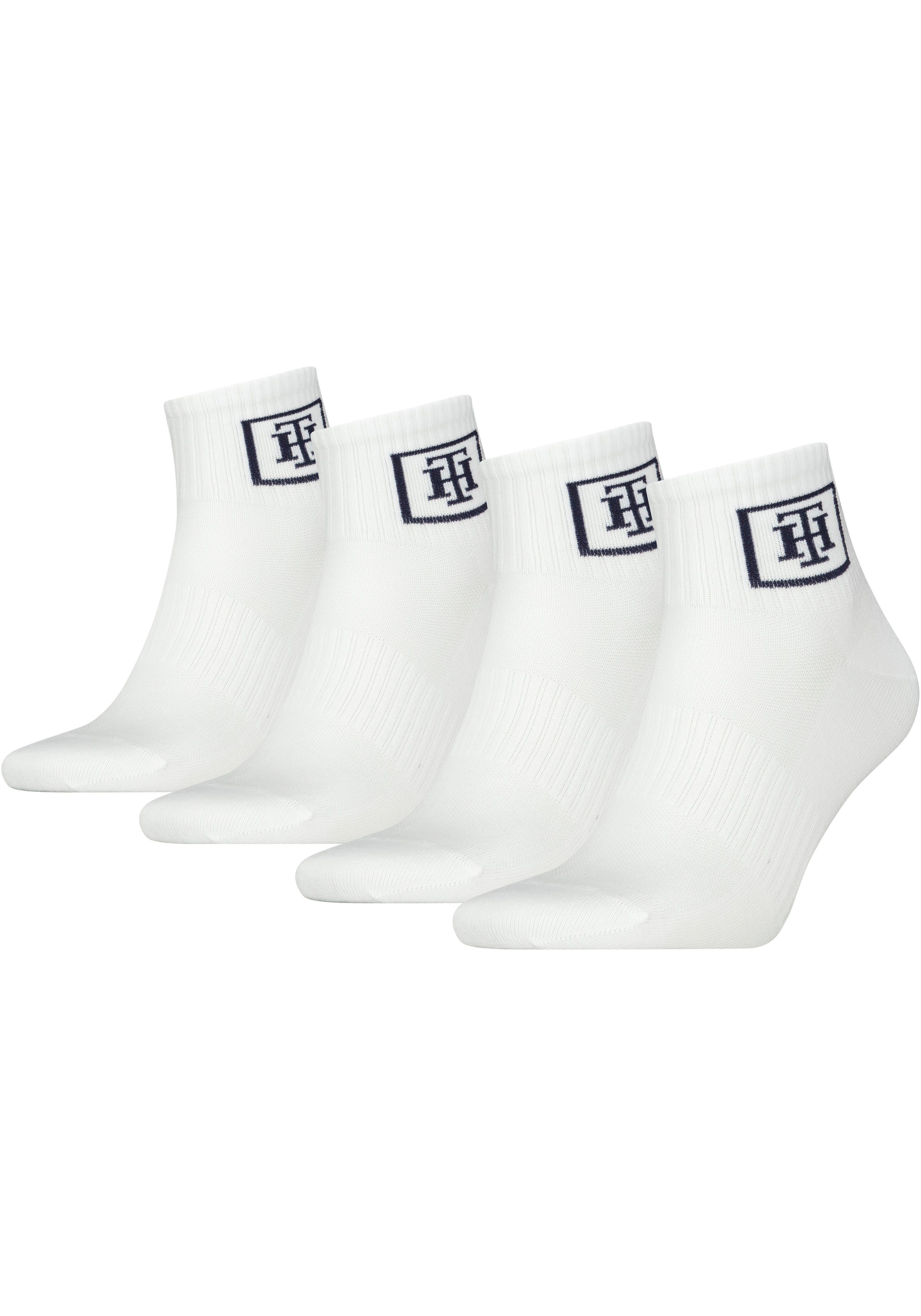 Tommy Hilfiger Kurzsocken Quarter-Socks mit Mesh-Front für Atmungsaktivität white