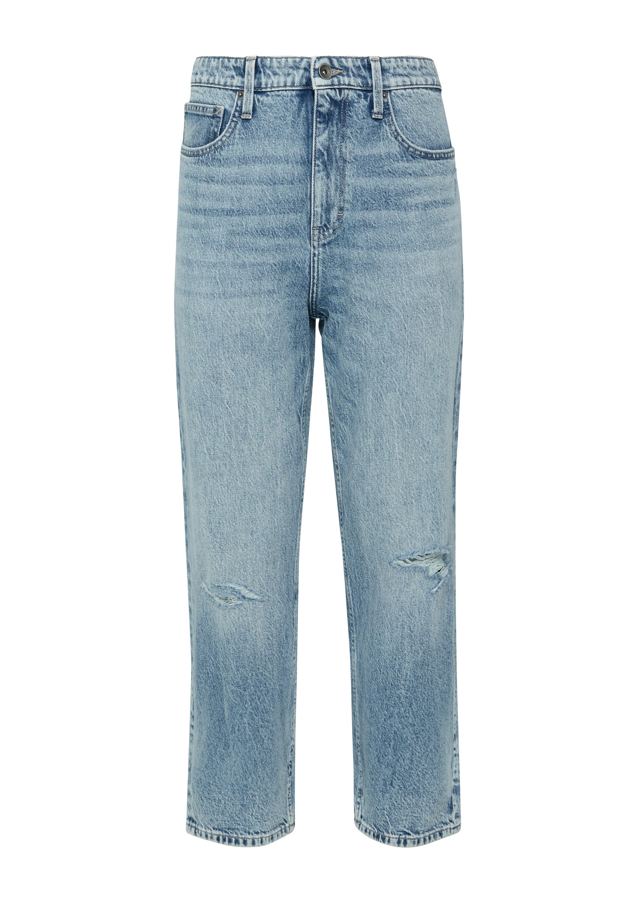 QS Regular-fit-Jeans Jeans-Hose Denim / Loose Fit / Mid Rise / Straight Leg