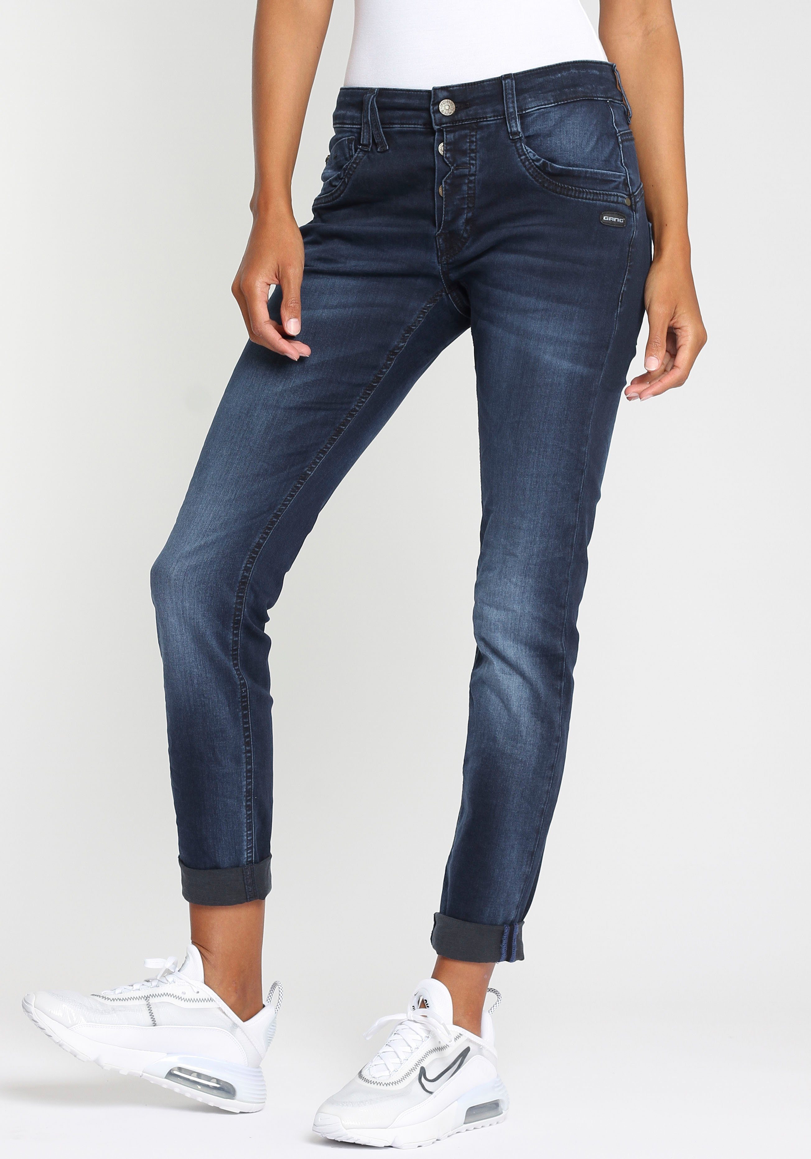 GANG Relax-fit-Jeans 94GERDA elastische Denimqualität für hohen Tragekomfort dark blue