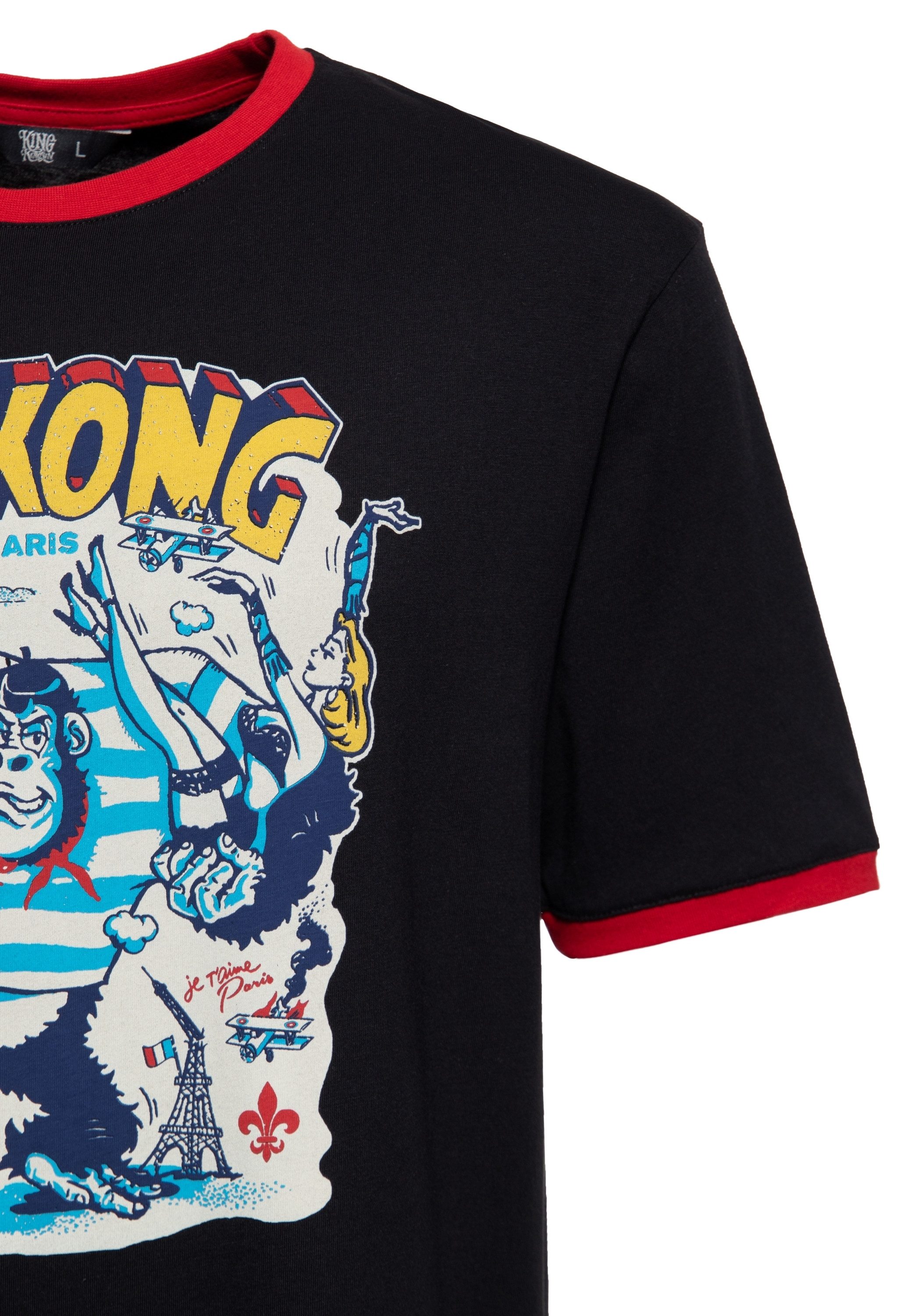 KingKerosin Print-Shirt Paris (1-tlg) mit Artwork-Motiv