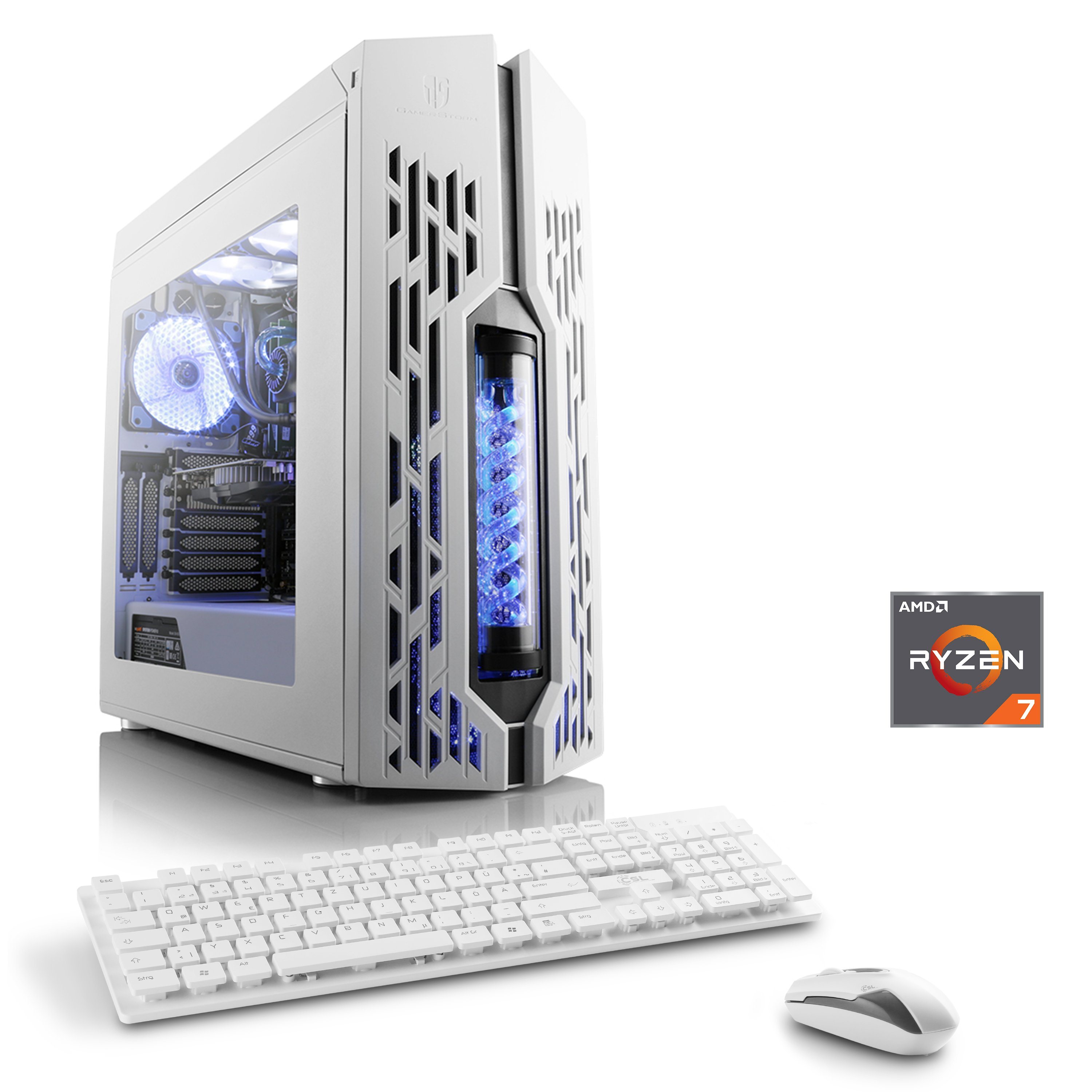 Gaming PC | AMD Ryzen 7 2700X | GTX 1060 | 16 GB DDR4 RAM | SSD »HydroX T8270 Wasserkühlung« Gaming PC | AMD Ryzen 7 2700X | GTX 1060 | 16 GB DDR4 RAM | SSD »HydroX T8270 Wasserkühlung«