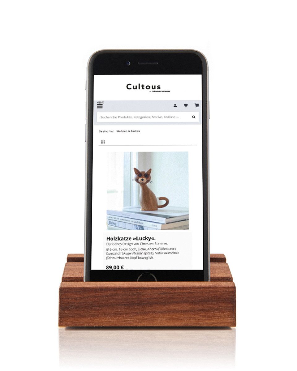 Smartphone-Halterung Phone board Walnuss geölt