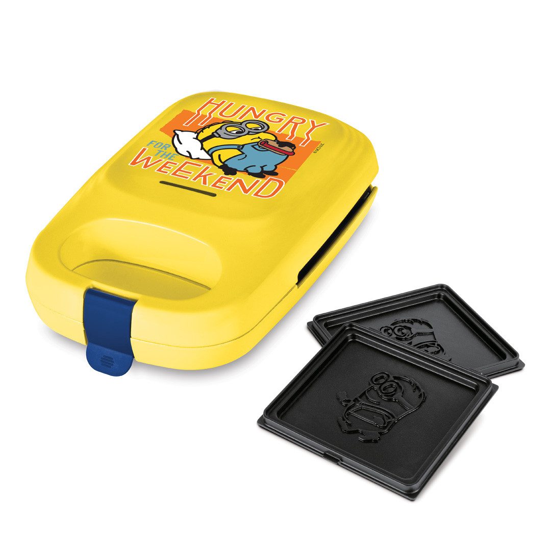 BerlingerHaus Sandwichmaker Minions - 600 W, 600 W, Antihaft, abnehmbare Platten & Cool-Touch-Gehäuse