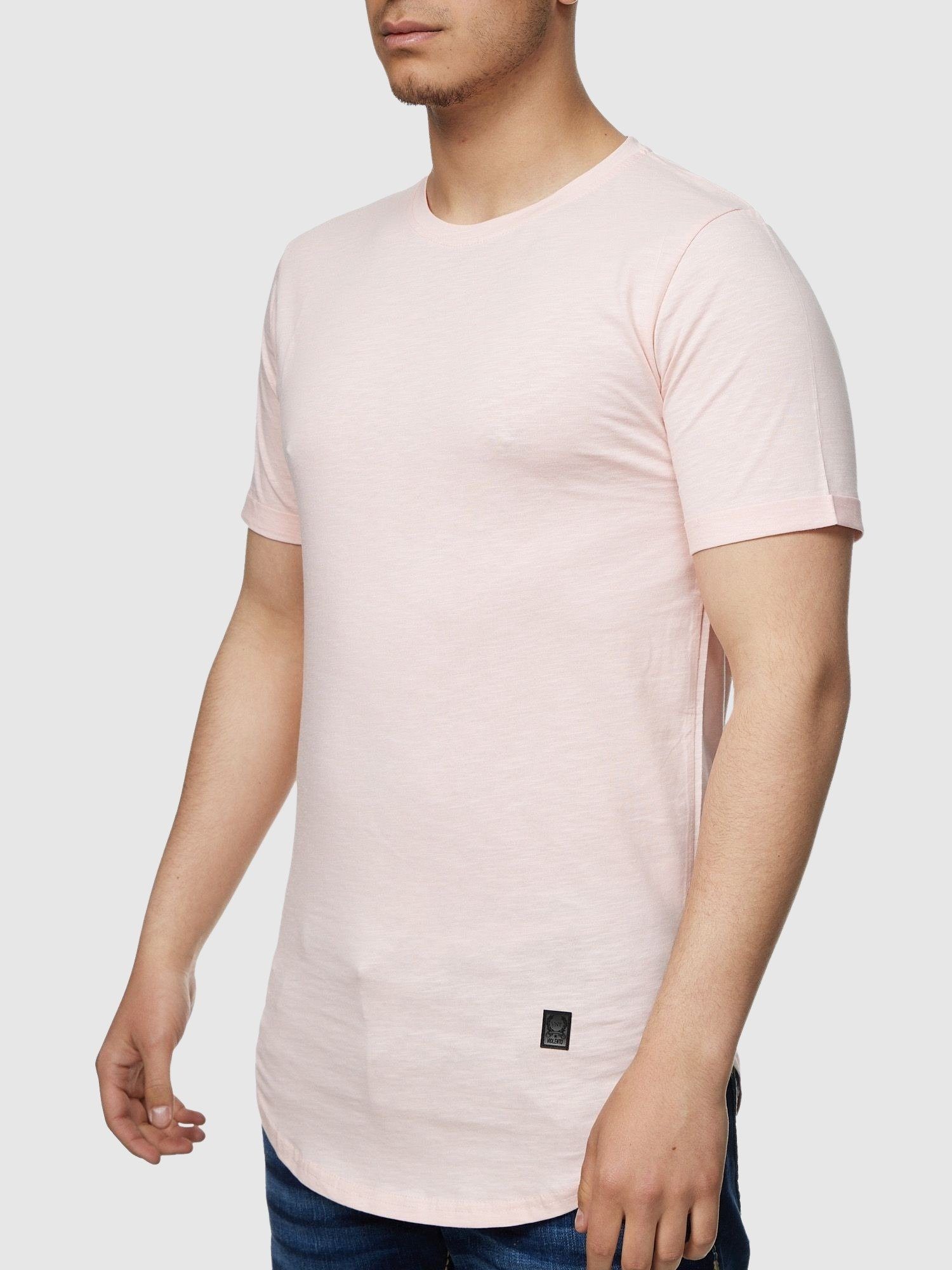 John Kayna T-Shirt John Kayna Tee, Kurzarmshirt TS-3659 Freizeit Fitness T-Shirt Rosa Polo (Shirt Casual 1-tlg)