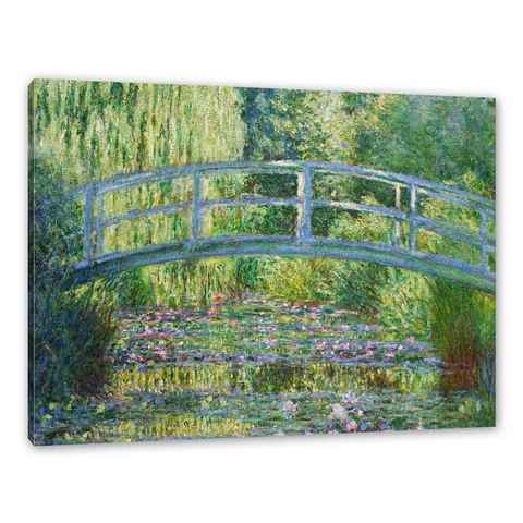 Pixxprint Leinwandbild Claude Monet - Die japanische Brücke, Claude Monet - Die japanische Brücke (1 St), Leinwandbild fertig bespannt, inkl. Zackenaufhänger