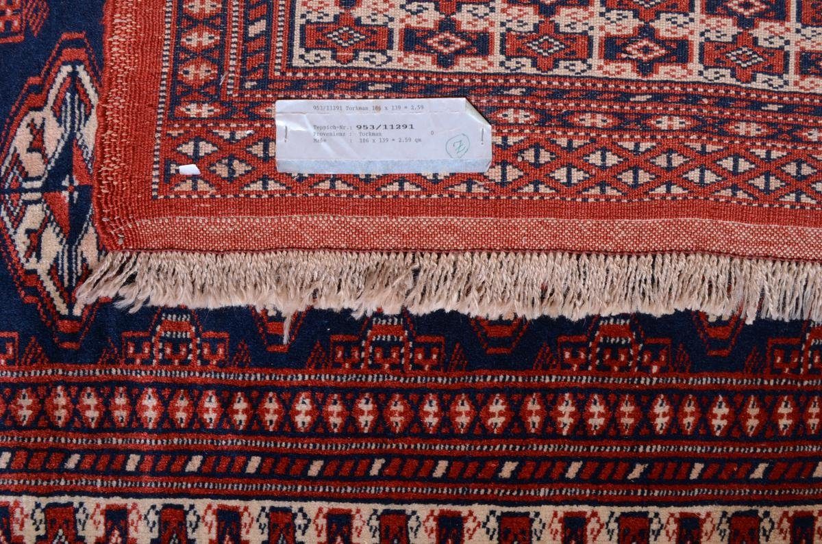 rechteckig, Nain / Orientteppich Handgeknüpfter Orientteppich 6 mm Perserteppich, Trading, Höhe: Turkaman 139x186