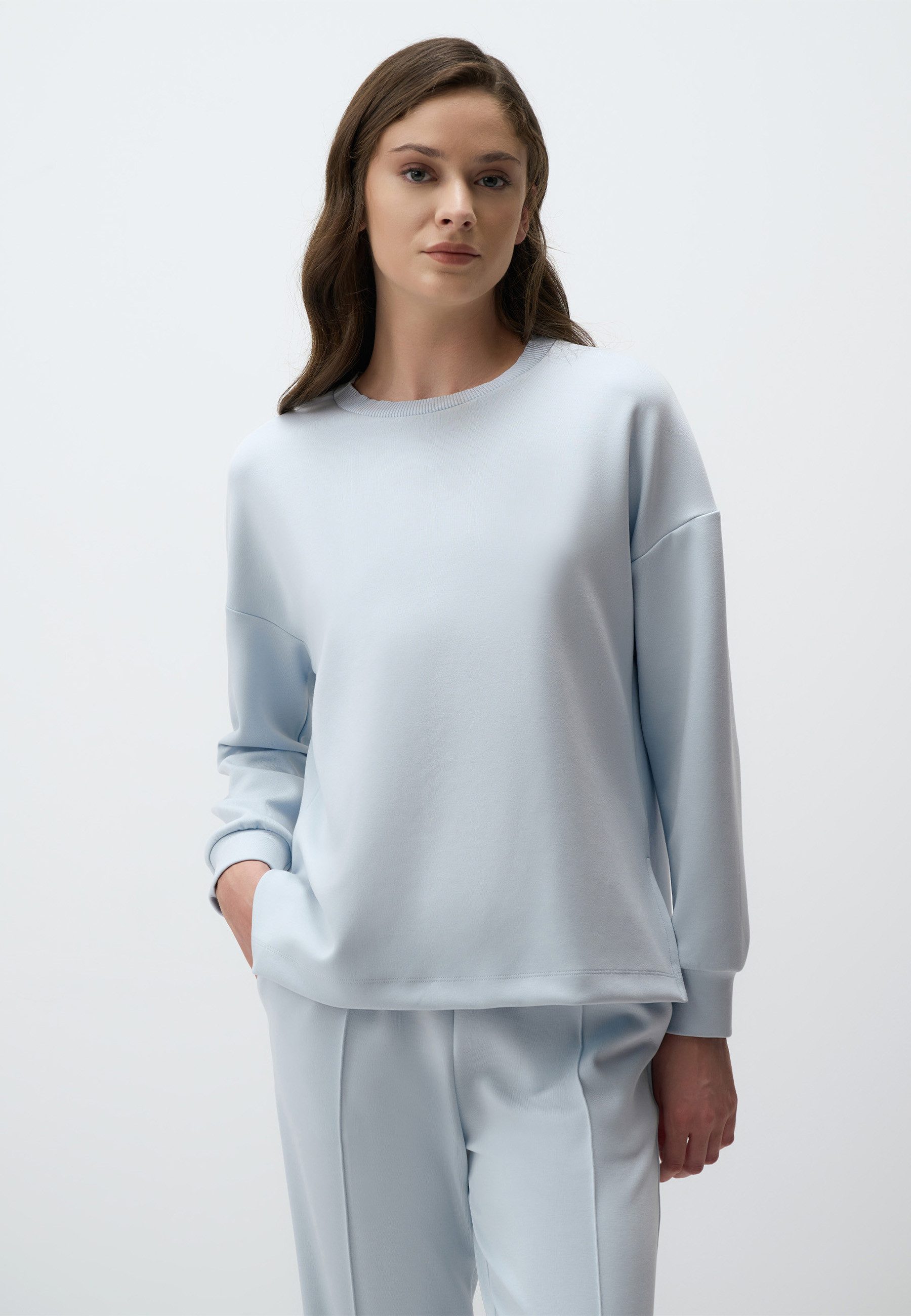 Jimmy Key Sweatshirt Rundhalsausschnitt Langärmlig Oversized günstig online kaufen
