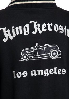 KingKerosin Collegejacke LA King mit Old School Kontras Stickerei Backside