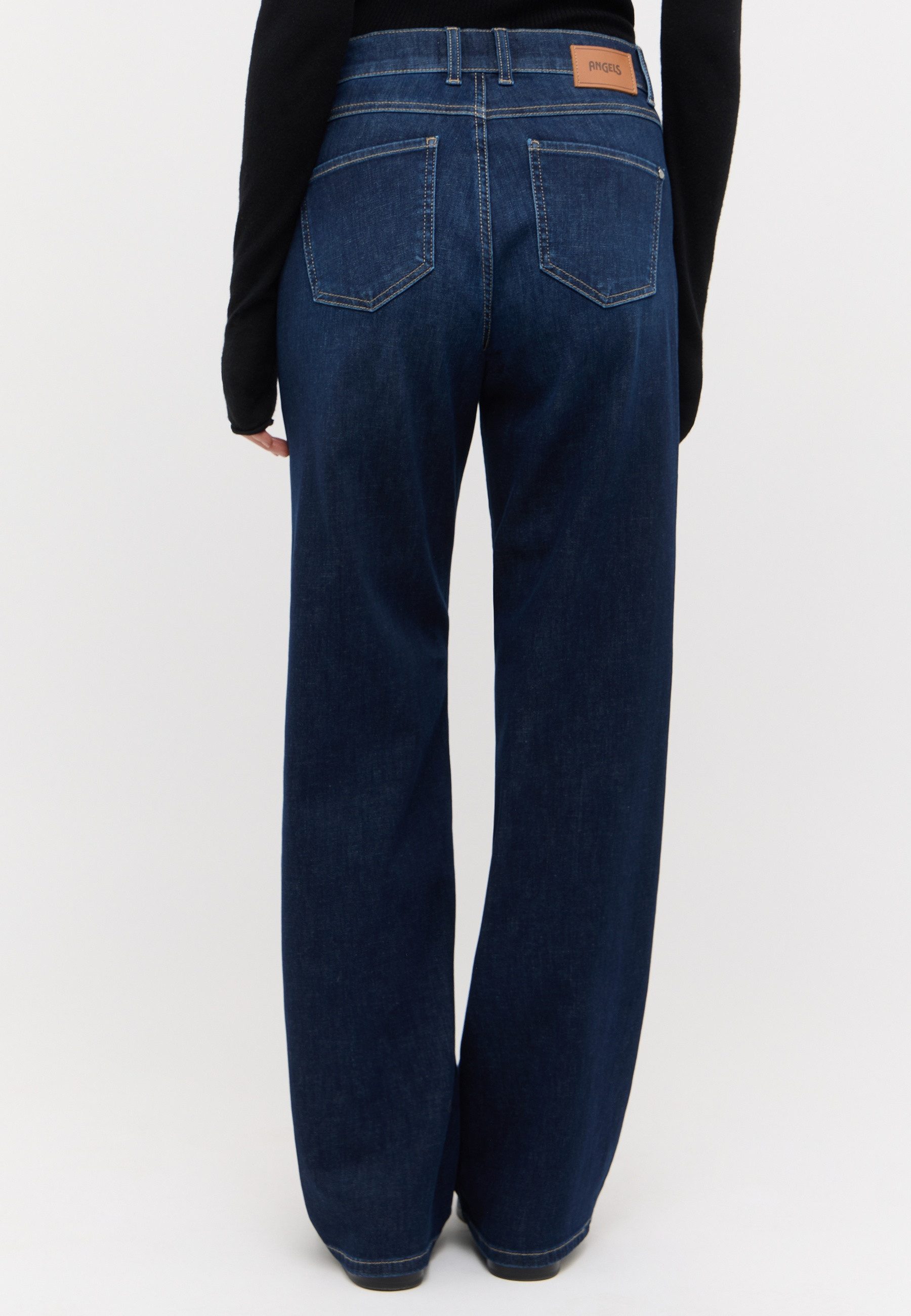 ANGELS Gerade Jeans LIZ GLORY Wide Leg, mit Schmuckelementen an den Vordertaschen
