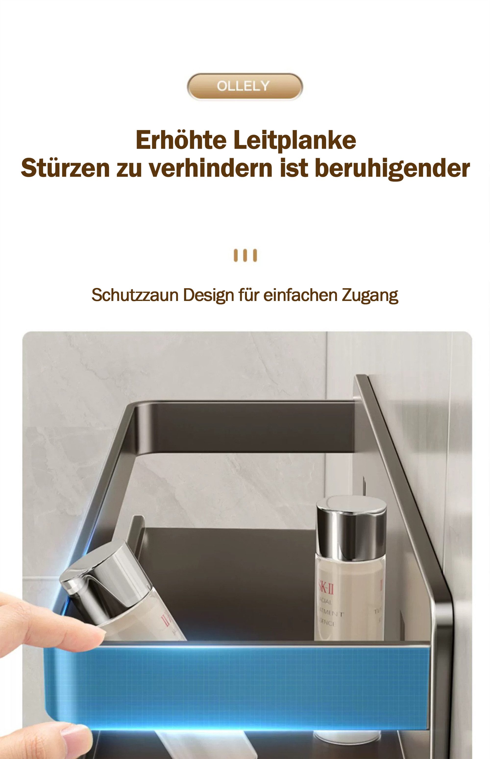 Luckice Duschablage Edelstahl Eckregal,Ohne Bohren, 30/40/50cm,Duschkorb, T günstig online kaufen