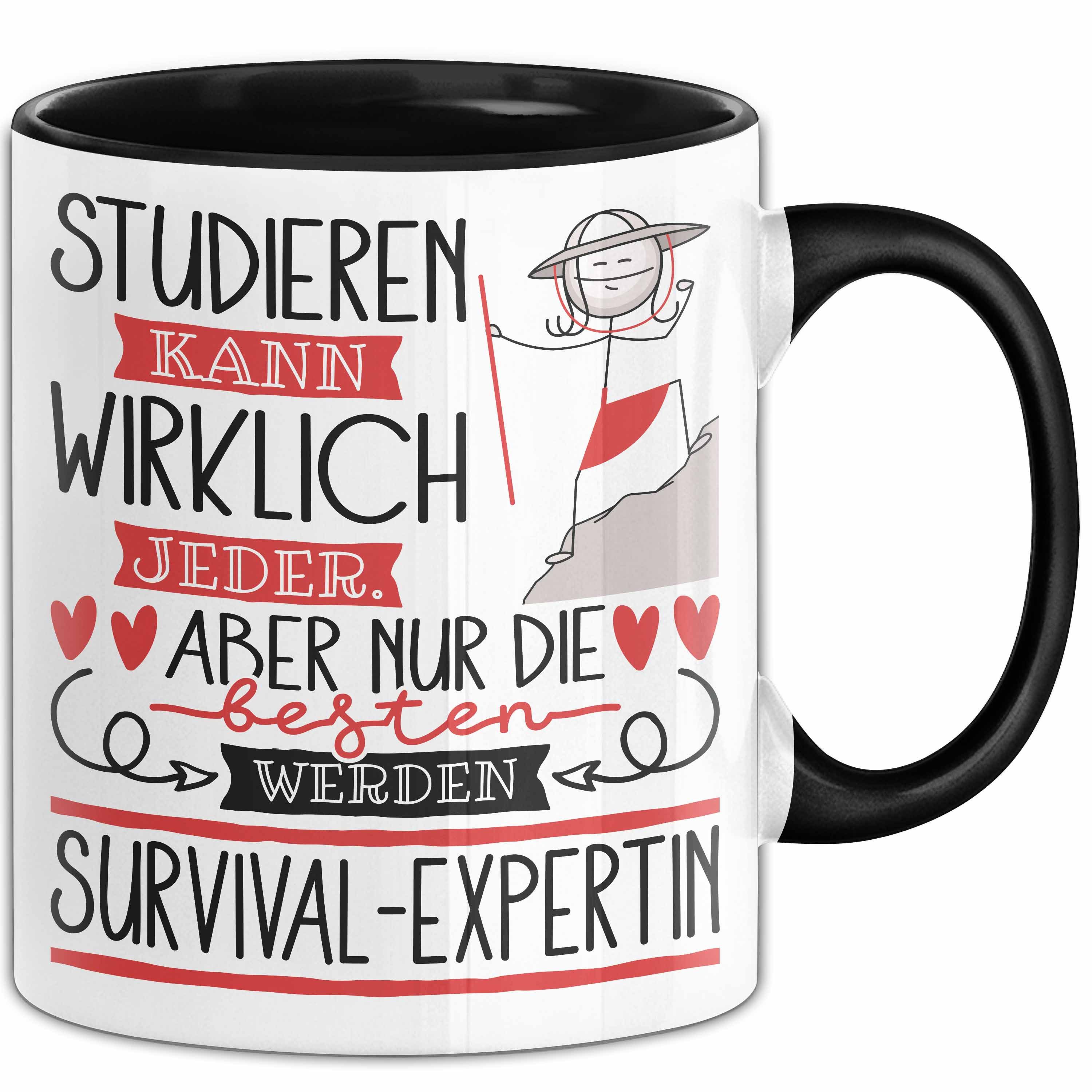 Trendation Tasse Survival-Expertin Tasse Lustiges Geschenk Studieren Kann Wirklich Je