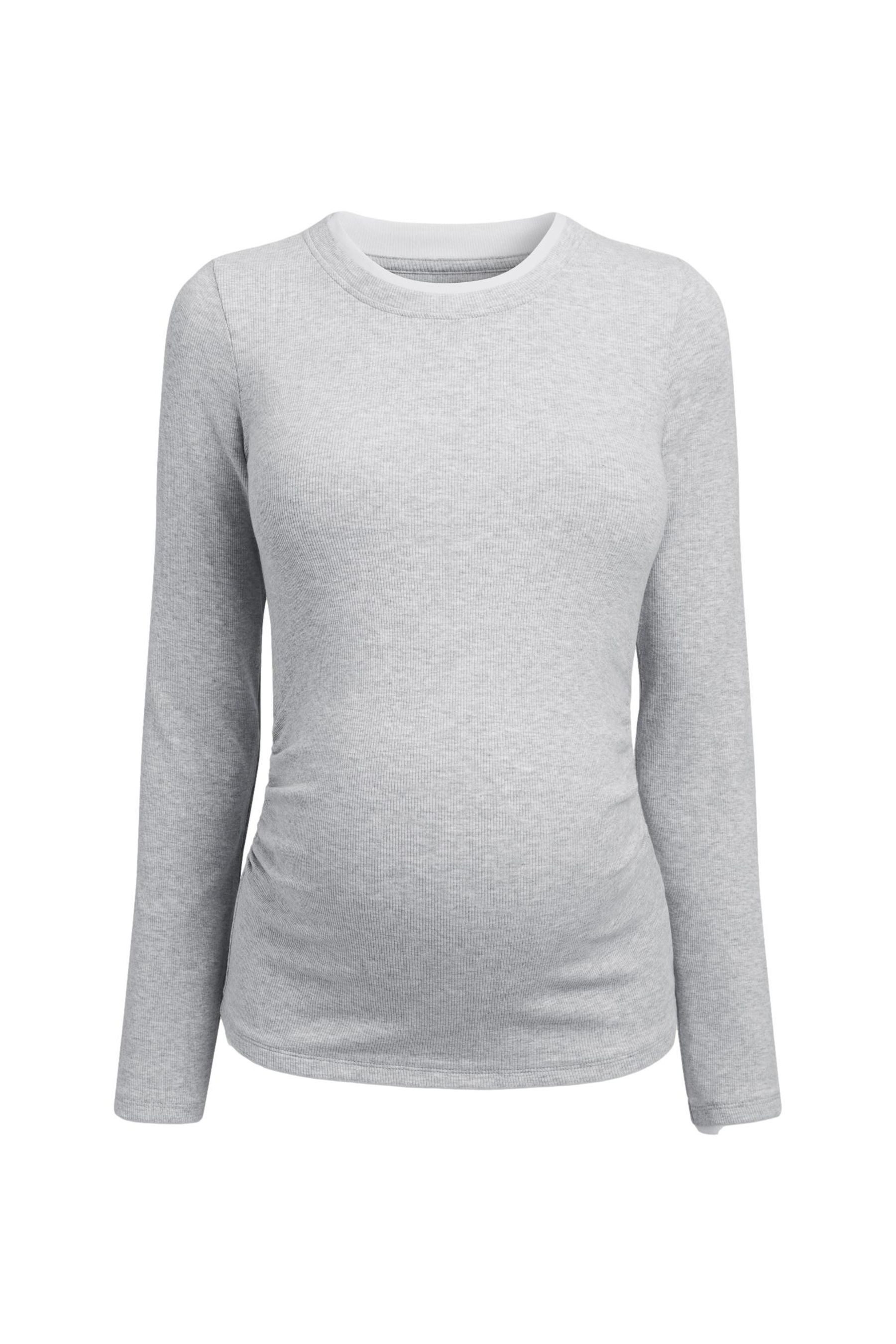 Next Langarmbluse Gerafftes, mehrlagiges Langarmshirt, Umstandsmode (1-tlg)