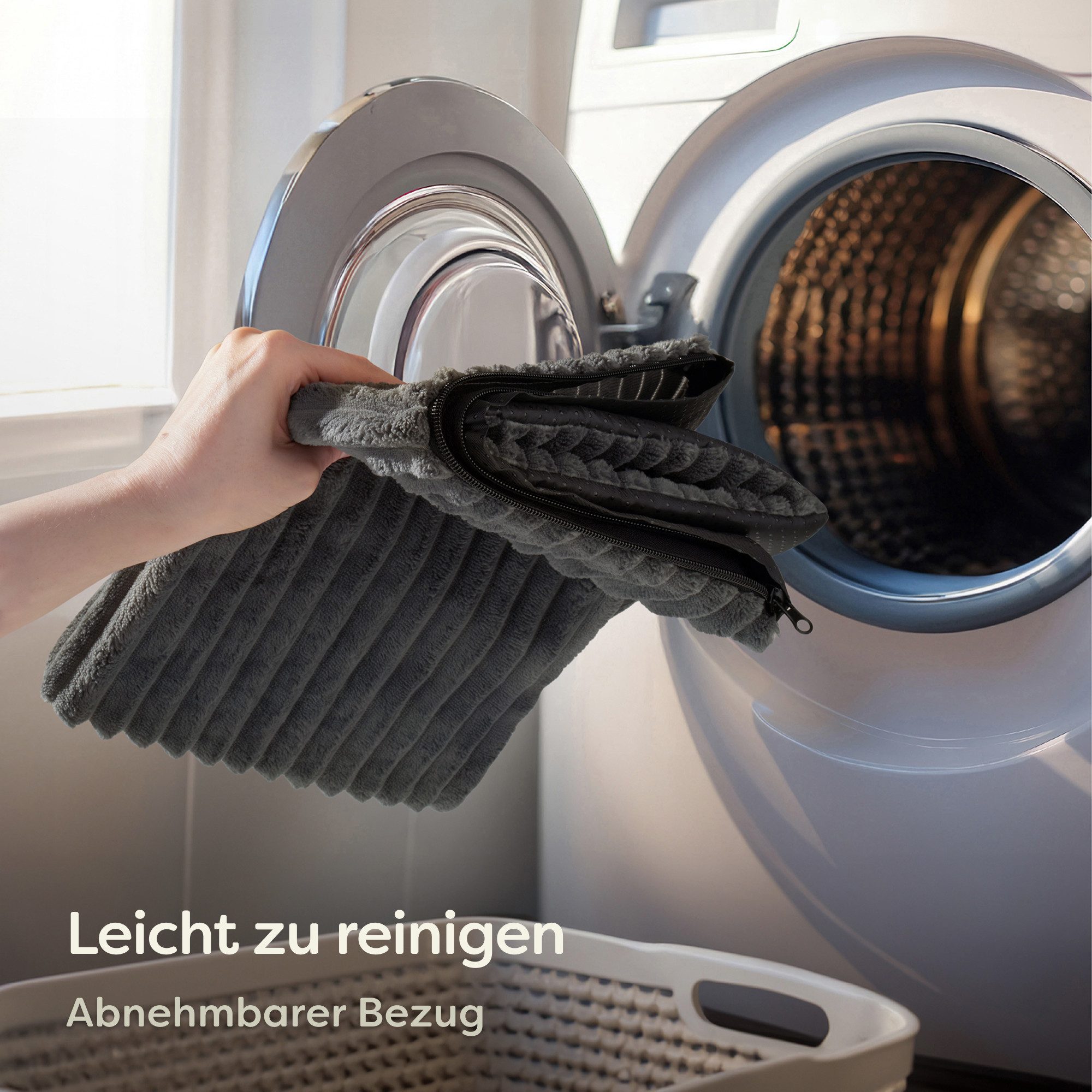 Knupis Tierdecke Selbstheizende Wärmedecke Hund & Katze – Thermodecke Grau ohne Strom, Rutschfest & Waschbar – Thermodecke für Haustiere ohne Strom – Bild 5 von 5