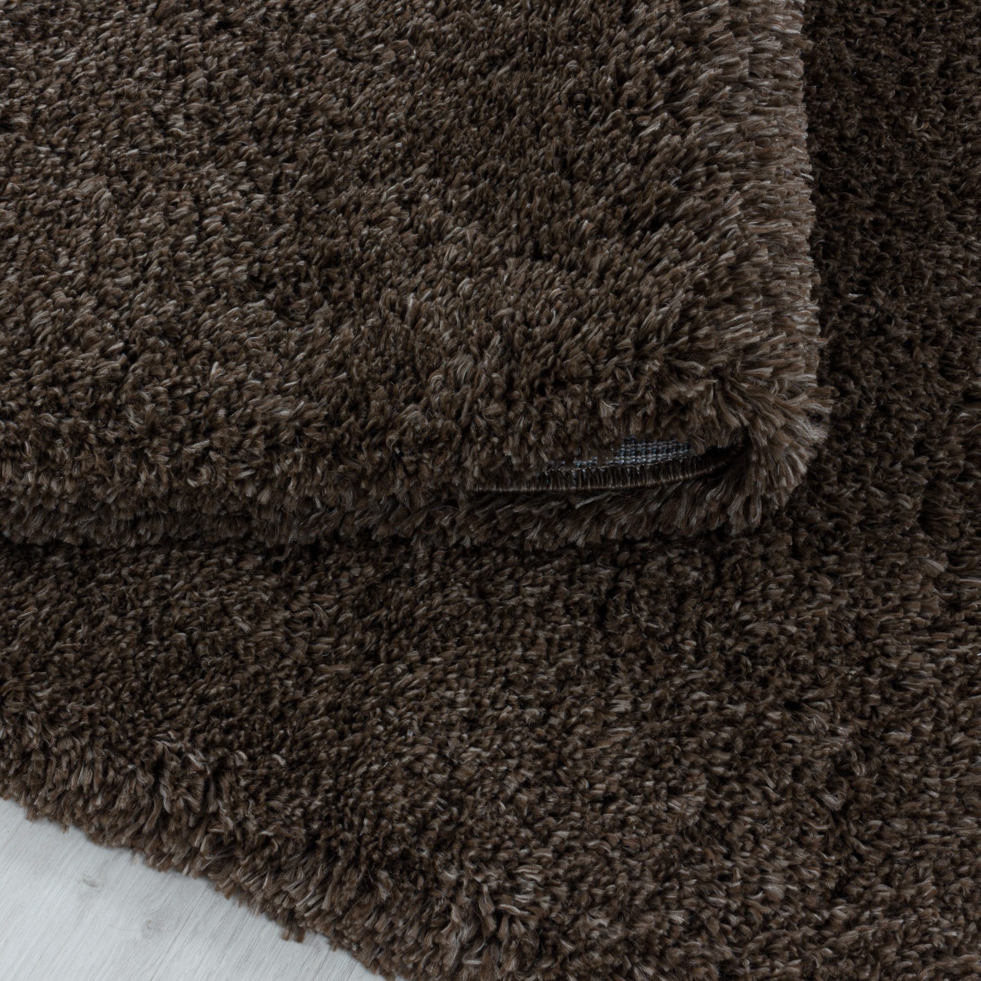 Carpettex Hochflor-Teppich Unicolor - Einfarbig, Rund, Höhe: 30 mm, Teppich Wohnzimmer Einfarbig Shaggy verschidene farben und größen