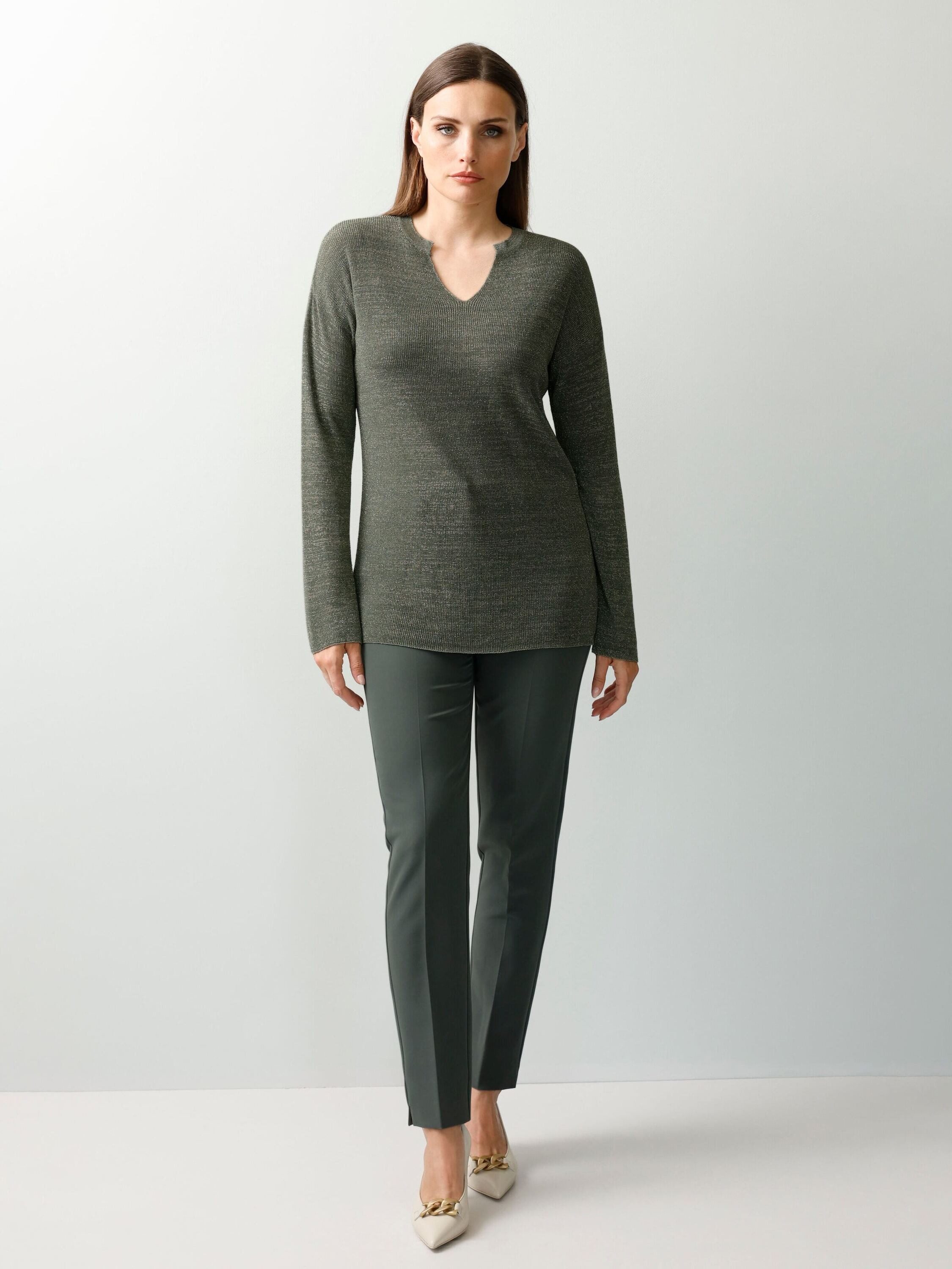 Alba Moda Strickpullover Pullover mit Effektgarn