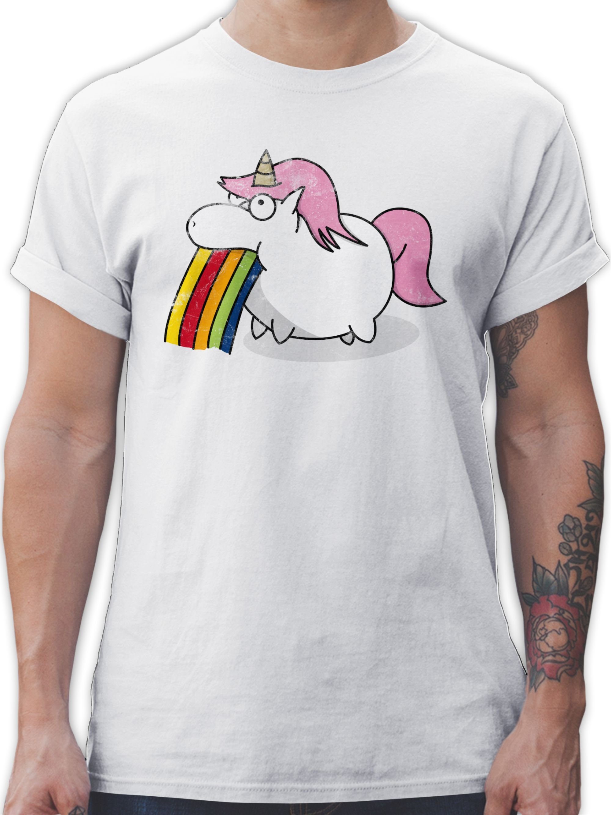 T-Shirt Kotzendes Einhorn Vintage