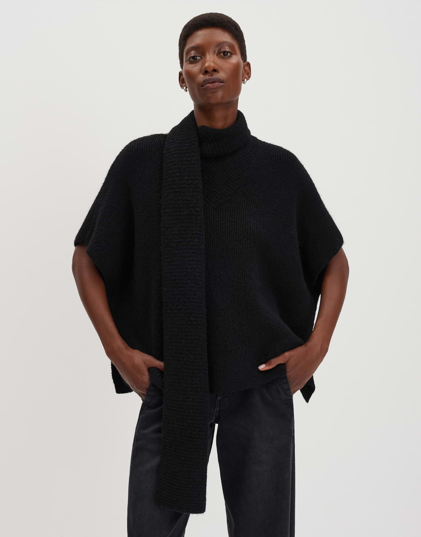 someday Poncho BOLANA Poncho mit angeschnittenen Schaldetail