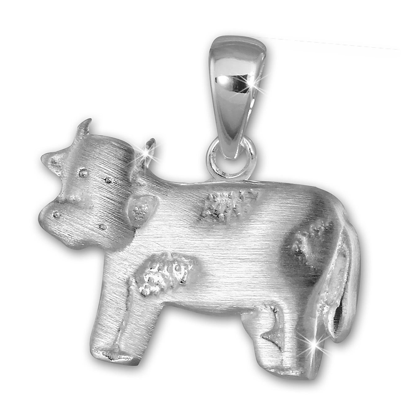 Teenie-Weenie Kettenanhänger Teenie-Weenie Ketten Anhänger Kuh SD 925er Sterlin (Kettenanhänger), Kettenanhänger (Kuh) 925 Sterling Silber, silber ca. 1,6cm