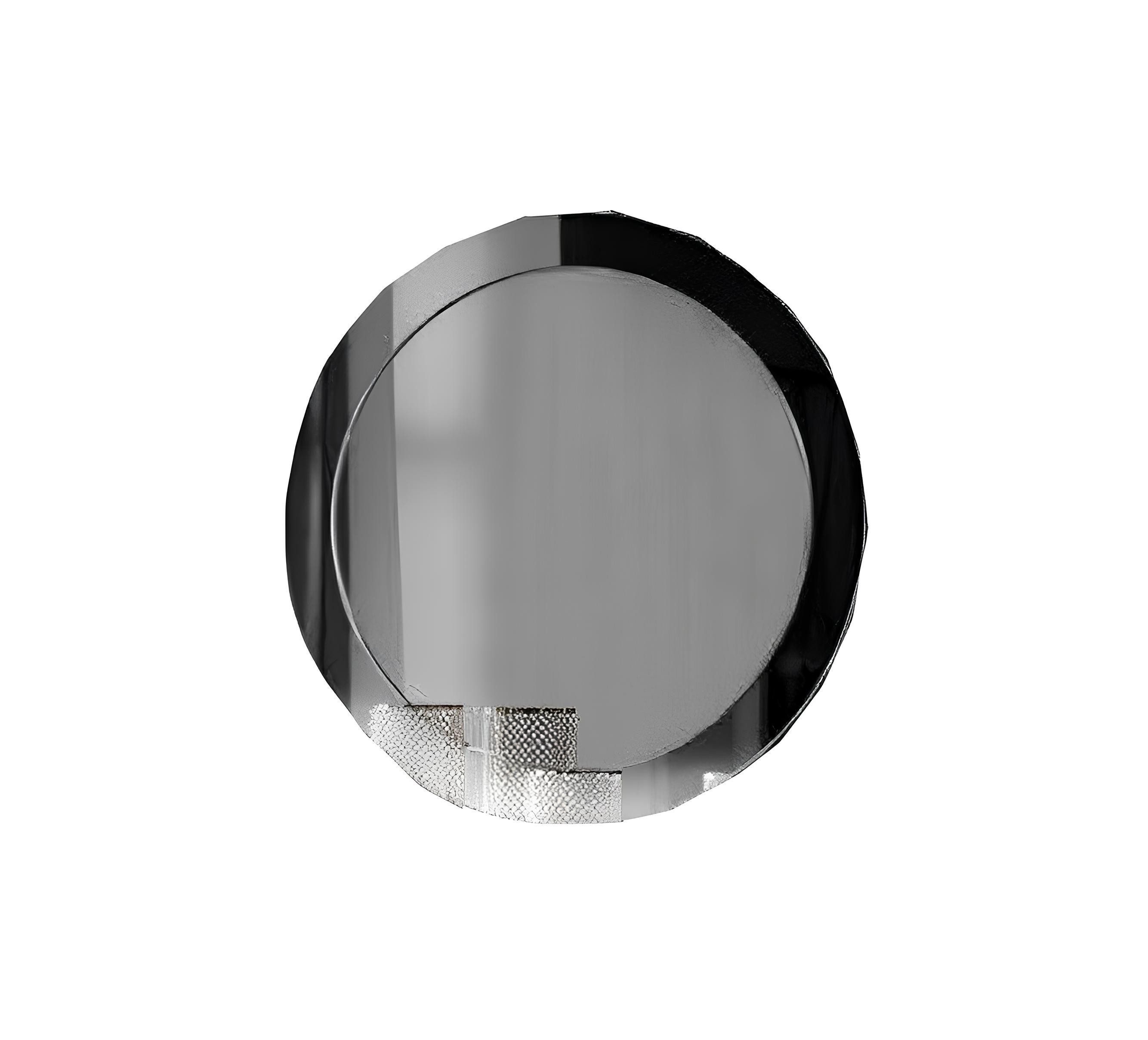 JVmoebel Spiegel Runder Schminkspiegel aus grauem Glas für modernes Schlafzimmerdesign, Made in Europa