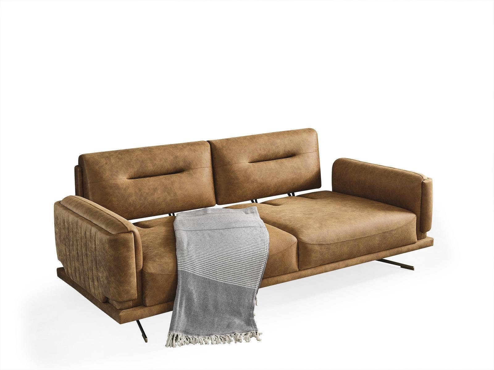 Luxus Neu, Edles Made Stilvolle 1 Design Moderner 3-er Teile, JVmoebel Europe Sofa Möbel Dreisitzer in Beiger