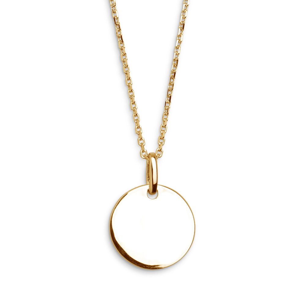 XENOX Kette mit Anhänger Xenox XS3543G Halskette mit Anhänger Damen Gravur Coin Silber Vergold