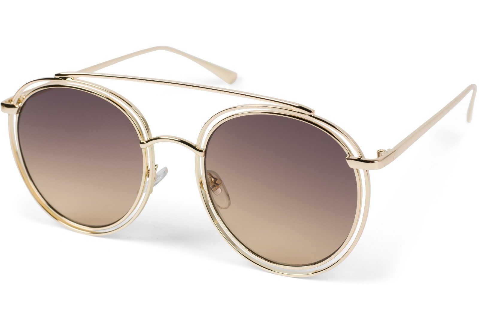 styleBREAKER Sonnenbrille Oversize Sonnenbrille mit runden Gläsern und doppeltem Rahmen (1-St) Gradient