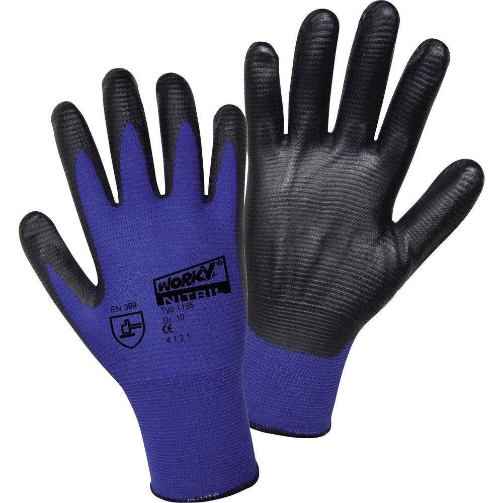 Leipold + Döhle Arbeitshandschuhe Leipold Doehle 1165-9 Nylon Super Grip Nitrile Nylon Arbeitshandschuh