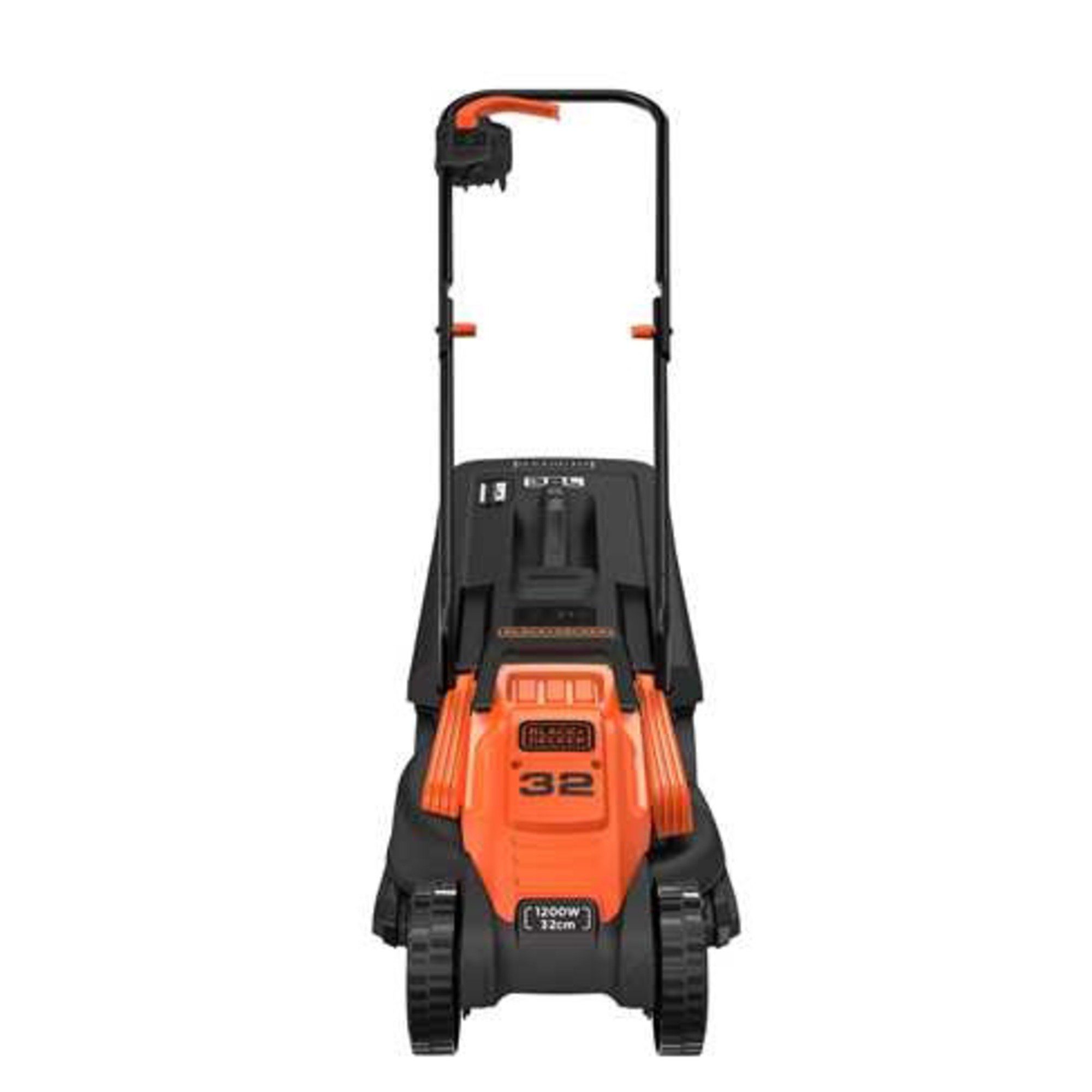 Black + Decker Elektrorasenmäher BLACK+DECKER Rasenmäher BEMW451-QS, 32cm, (1.200, 32 cm Schnittbreite, (1.200 Watt)