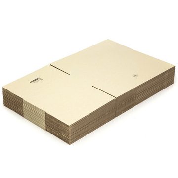 KK Verpackungen Versandkarton, 25 Graskartons 600 x 400 x 200 mm Nachhaltig Karton Postversand Braun-Grün